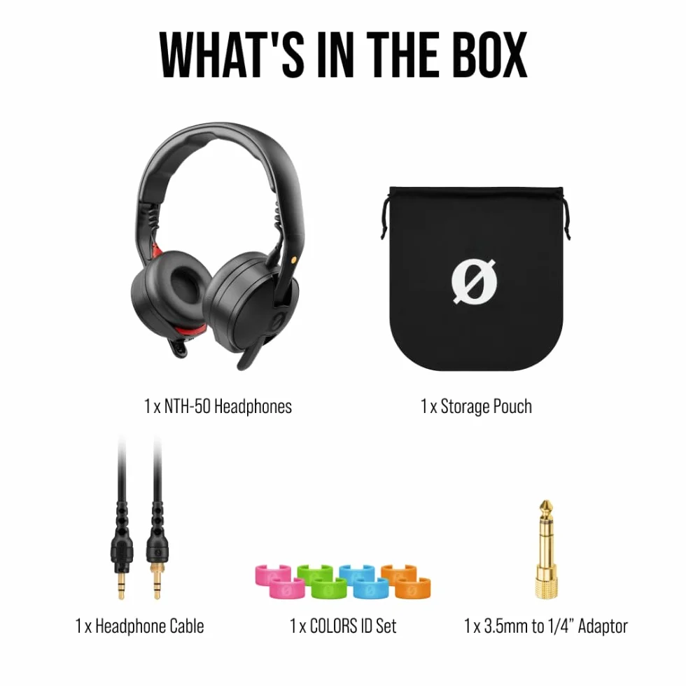 RØDE NTH-50 Profesjonalne słuchawki DJ nauszne przewodowe | Trwałe, wygodne, Hi-Fi audio | Muzycy, filmowcy, twórcy (Czarny)