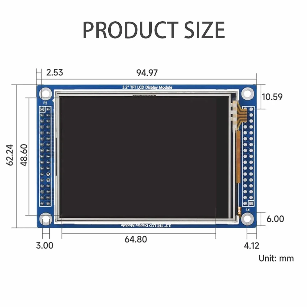 1 sztuka moduł wyświetlacza TFT-LCD moduł wyświetlacza 3,2 moduł wyświetlacza 320 x 240 pikseli ILI9341 8080 równoległy + SPI 3,3 V LCD 65K rezystor kolorów ekran dotykowy