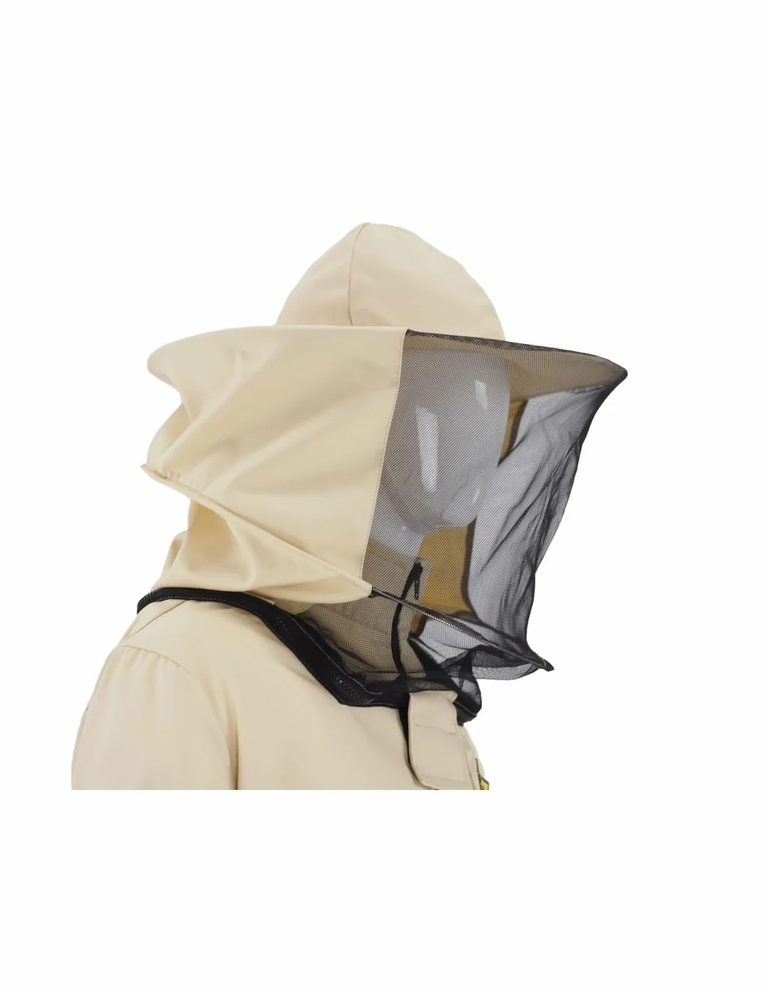 LYSON Bluza pszczelarska ze zdejmowanym kapeluszem, bluzka pszczelarska z welonem, koszula ochronna dla pszczelarzy Beekeeping Jacket ochrona przed pszczołami, owadami, odzież pszczelarska, rozmiar XL