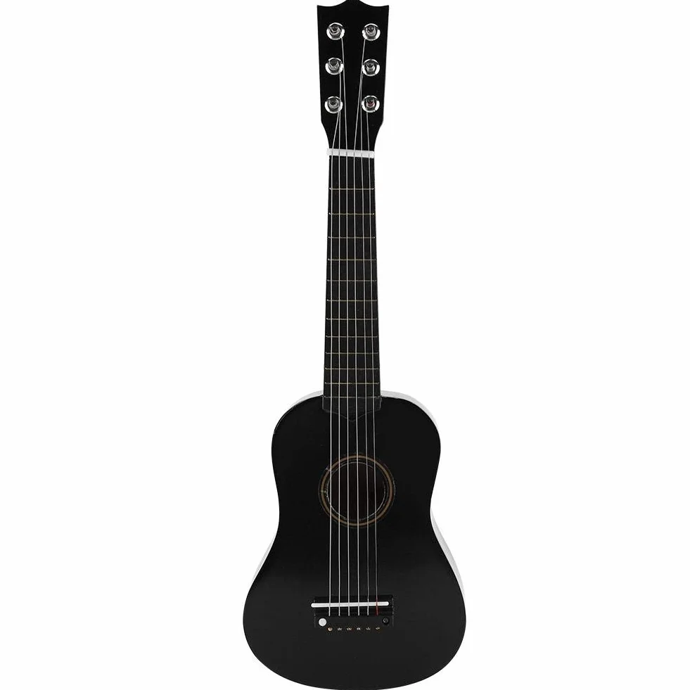 Akustyczna gitara koncertowa 4/4 dla początkujących, 54 cm, struny nylonowe, czarna