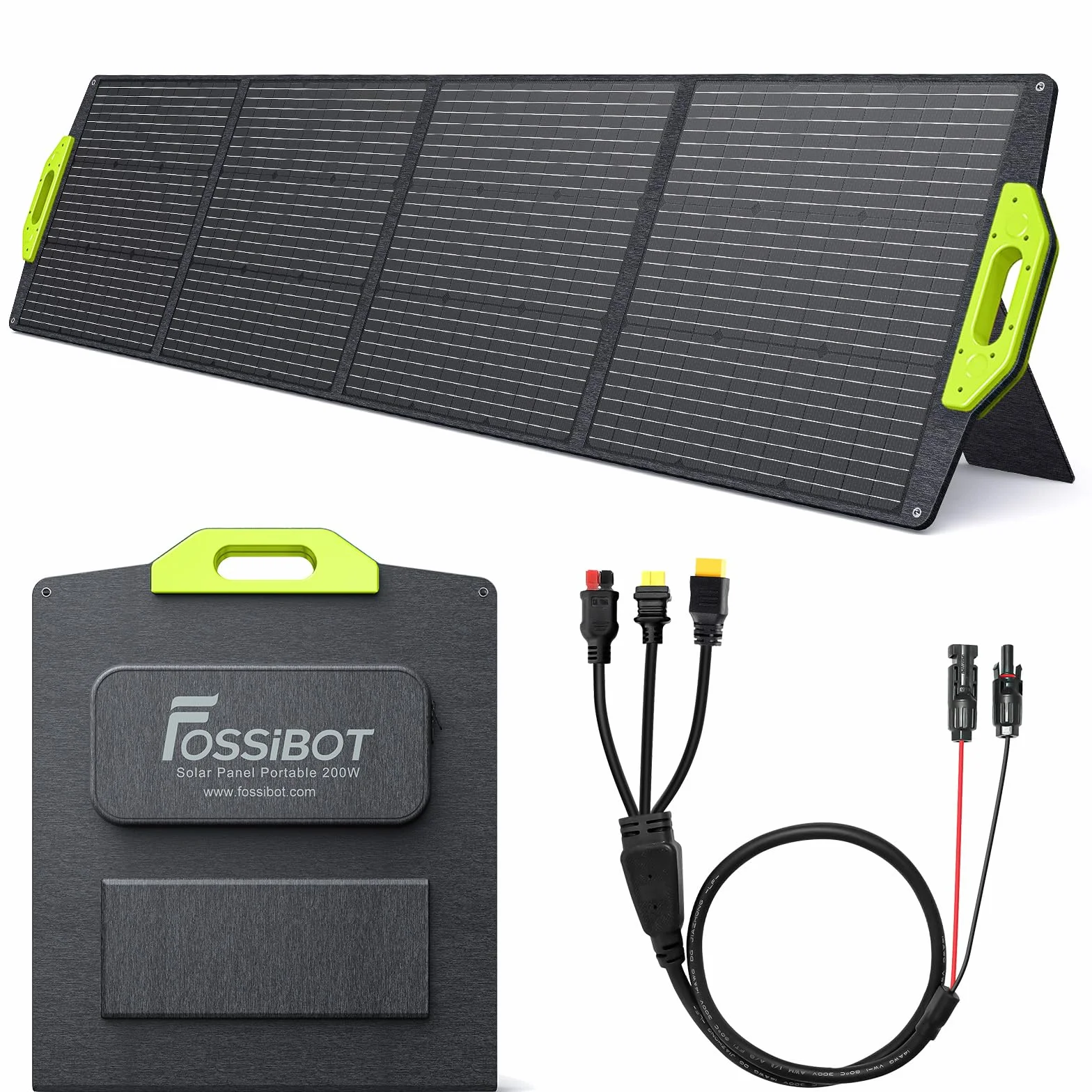 FOSSIBOT-Polska VAT 23% SP200 panel słoneczny 200W, składany moduł solarny do przenośnych generatorów solarnych