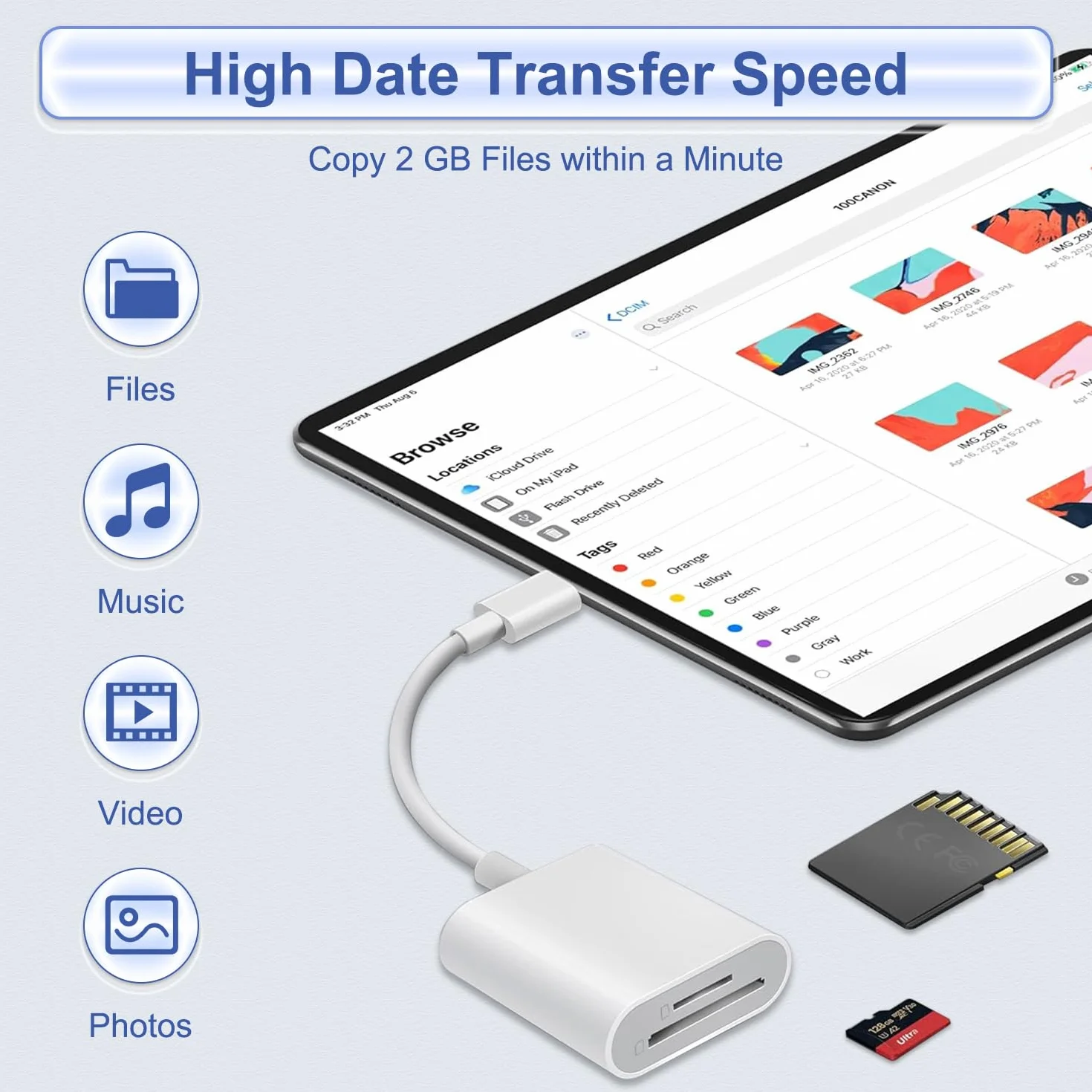 Czytnik Kart SD USB C do iPhone 17 16 15 Pro Max, iPad Pro/mini/Air, MacBook, Samsung, Adapter 2 w 1 na Karty SD/Micro SD, Slot TF, Plug and Play, Kompatybilny z Android, iOS, Windows i Mac OS