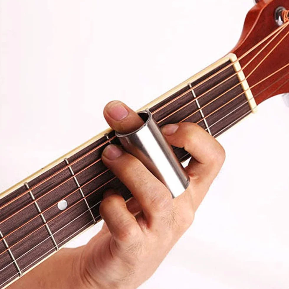 2 szt. Przesuń do gitary ze szkła i slajdów ze stali nierdzewnej Zestaw akcesoriów do instrumentów muzycznych do akustycznej i basowej gitary elektrycznej