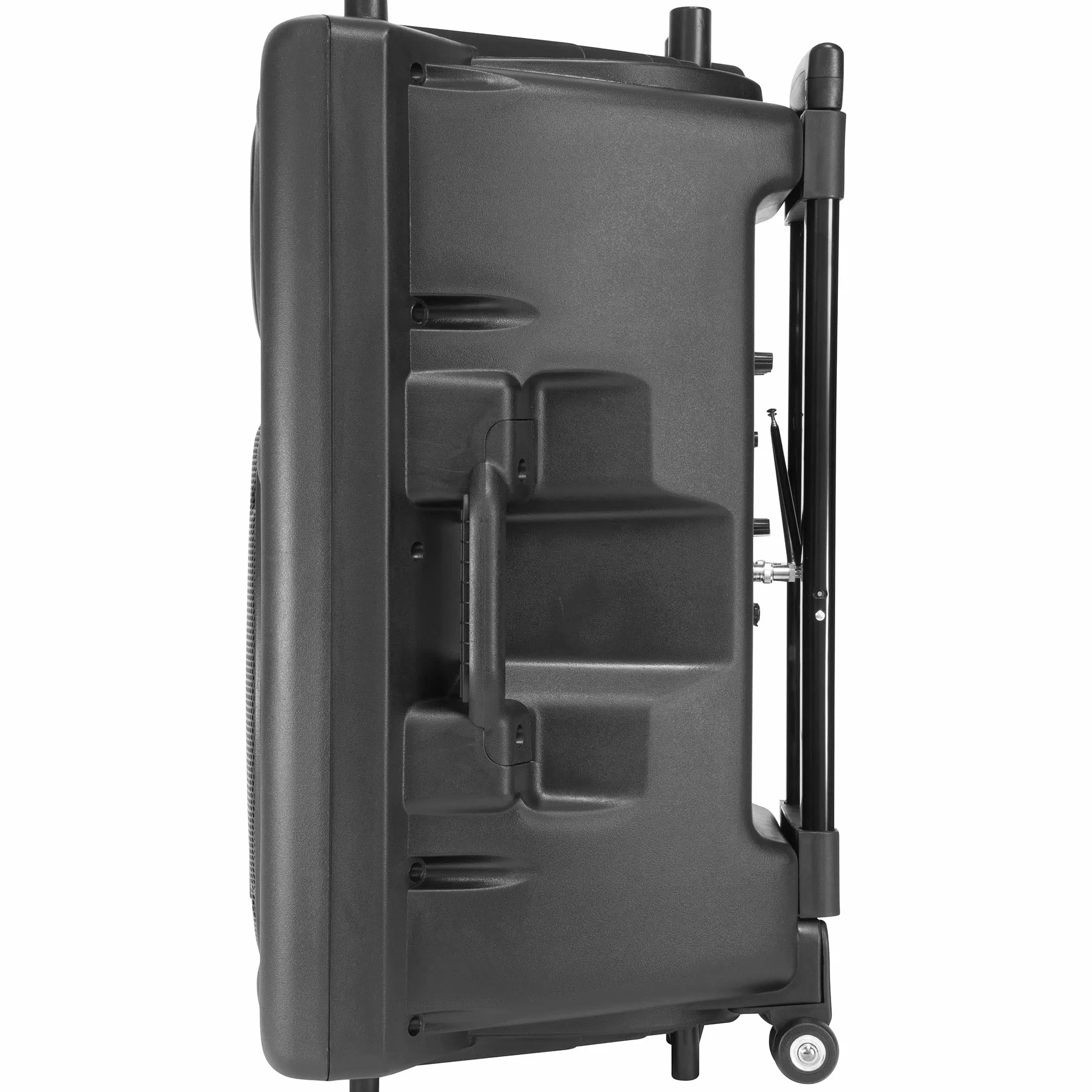 Ibiza PORT15UHF-BT 15"/38 cm Przenośny Głośnik PA z Zasilaniem Bateryjnym i Bluetooth – Maks. 800 W / 400 W RMS – Karaoke z 2 Mikrofonami UHF w Zestawie – TWS – USB, SD, REC, VOX – Trolley