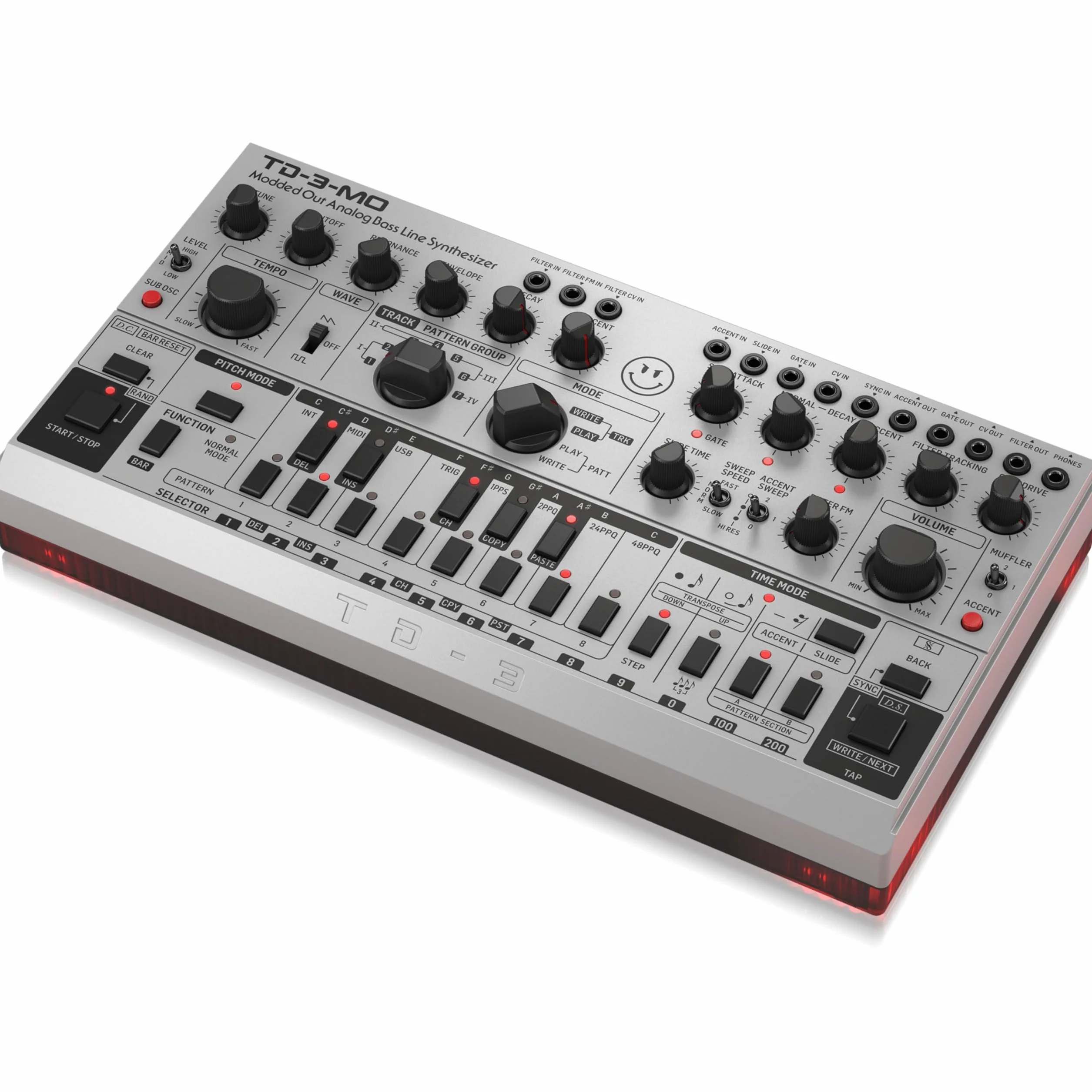 Behringer TD-3-MO-SR Desktop Synthesizer Analog Bass Line Synthesizer Silver