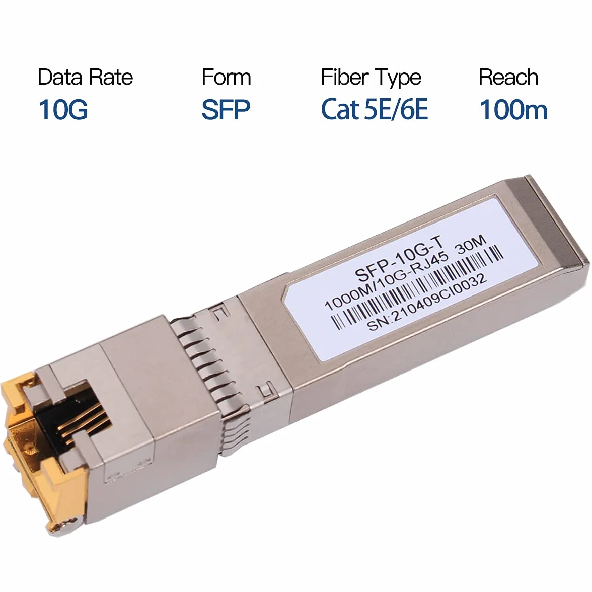 2 sztuki modułu miedzianego 1.25/2.5/5/10G SFP+ RJ45 - do 30 m z CAT.6a/7 kompatybilność z nadajnikami Cisco, Ubiquiti, Netgear, D-Link, Supermicro, TP-Link, Mikrotik, Unifi i innymi, SFP 10GBase-T