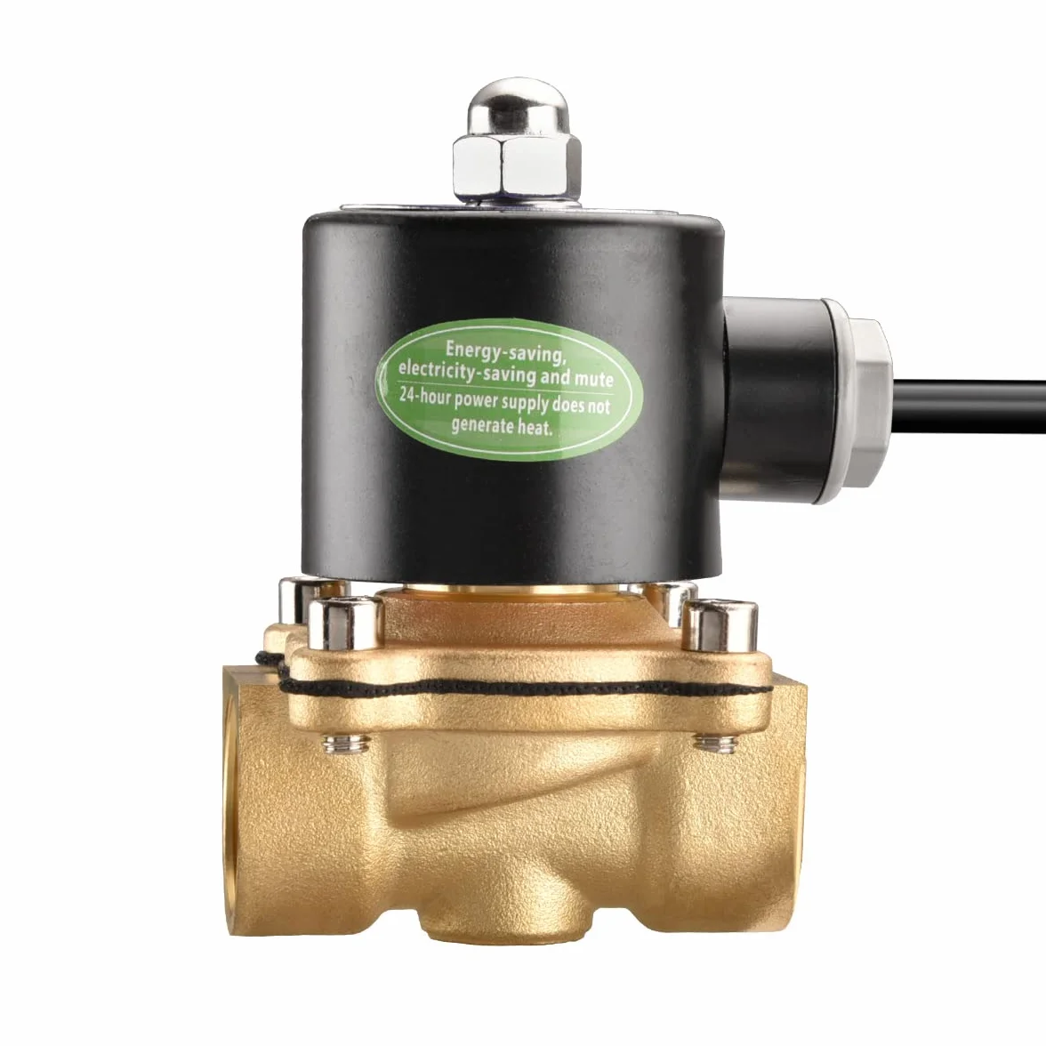 Heschen Mosiężny zawór elektromagnetyczny 2W-200-20J, DC12V, normalnie zamknięty, PT3/4