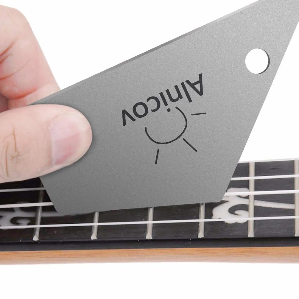 Alnicov Zestaw narzędzi do naprawy gitary Luthier Tool Kit – stal szlachetna gitara fret + fret rocker level + osłona gryfu
