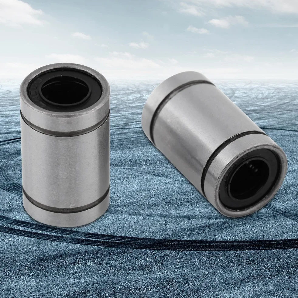 Akozon 10 sztuk LM8UU liniowe łożysko ruchu, liniowe łożysko kulkowe 8mm wału łożysko ślizgowe do drukarki 3D RepRap CNC