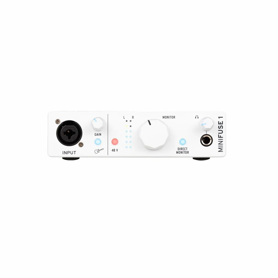 Arturia - MiniFuse 1 - Kompaktowy interfejs audio USB z kreatywnym oprogramowaniem do nagrywania, produkcji, podcastów, gitary - biały