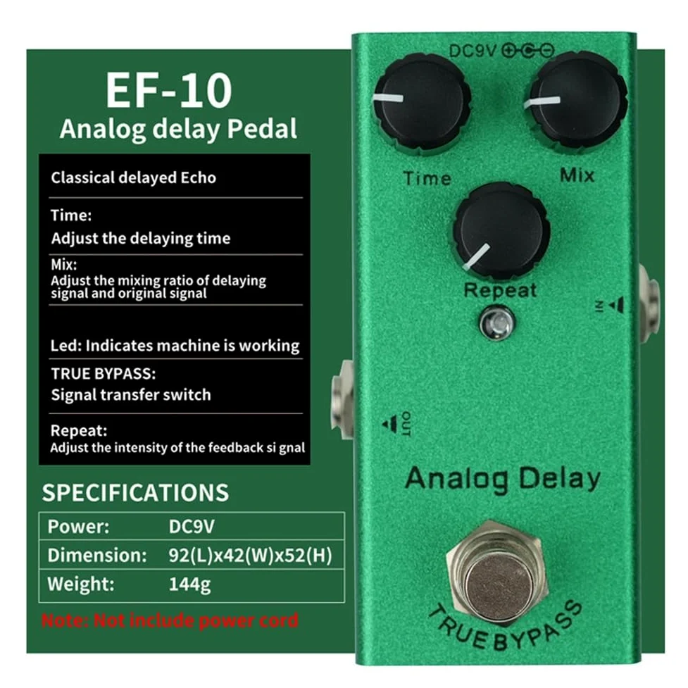 efektów do gitary elektrycznej Vintage Overdrive Fuzz Distortion, analogowe opóźnienie Ultimate Drive Pedały do gitary basowej, analogowe opóźnienie
