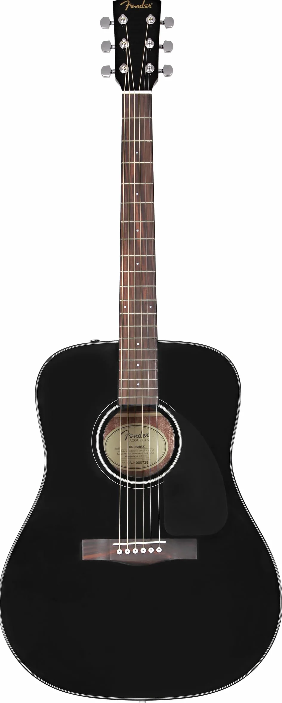 Fender CD-60 Dreadnought V3 DS, podstrunnica orzechowa, czarna, 970110506