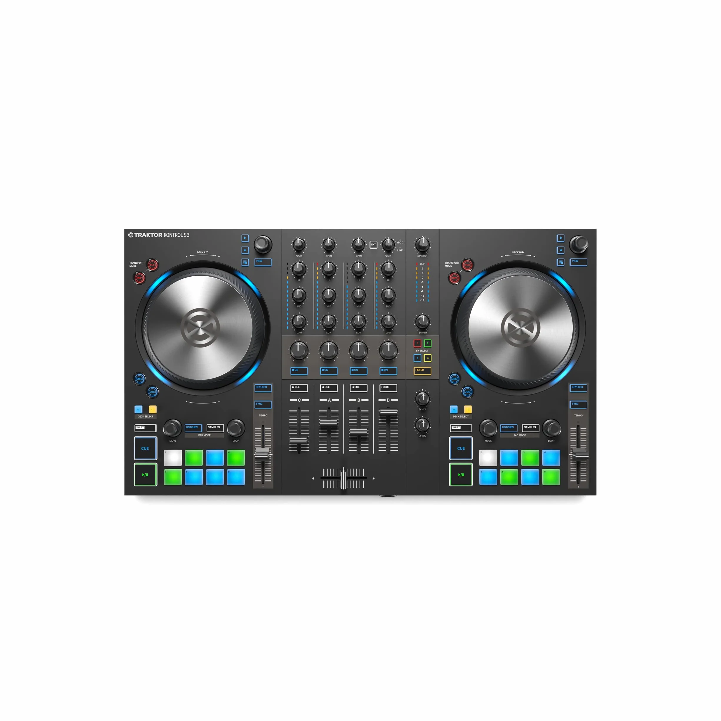 Native Instruments Traktor Kontrol S3 Mikser DJ Czarny 53,34 x 25,4 x 7,62 cm
