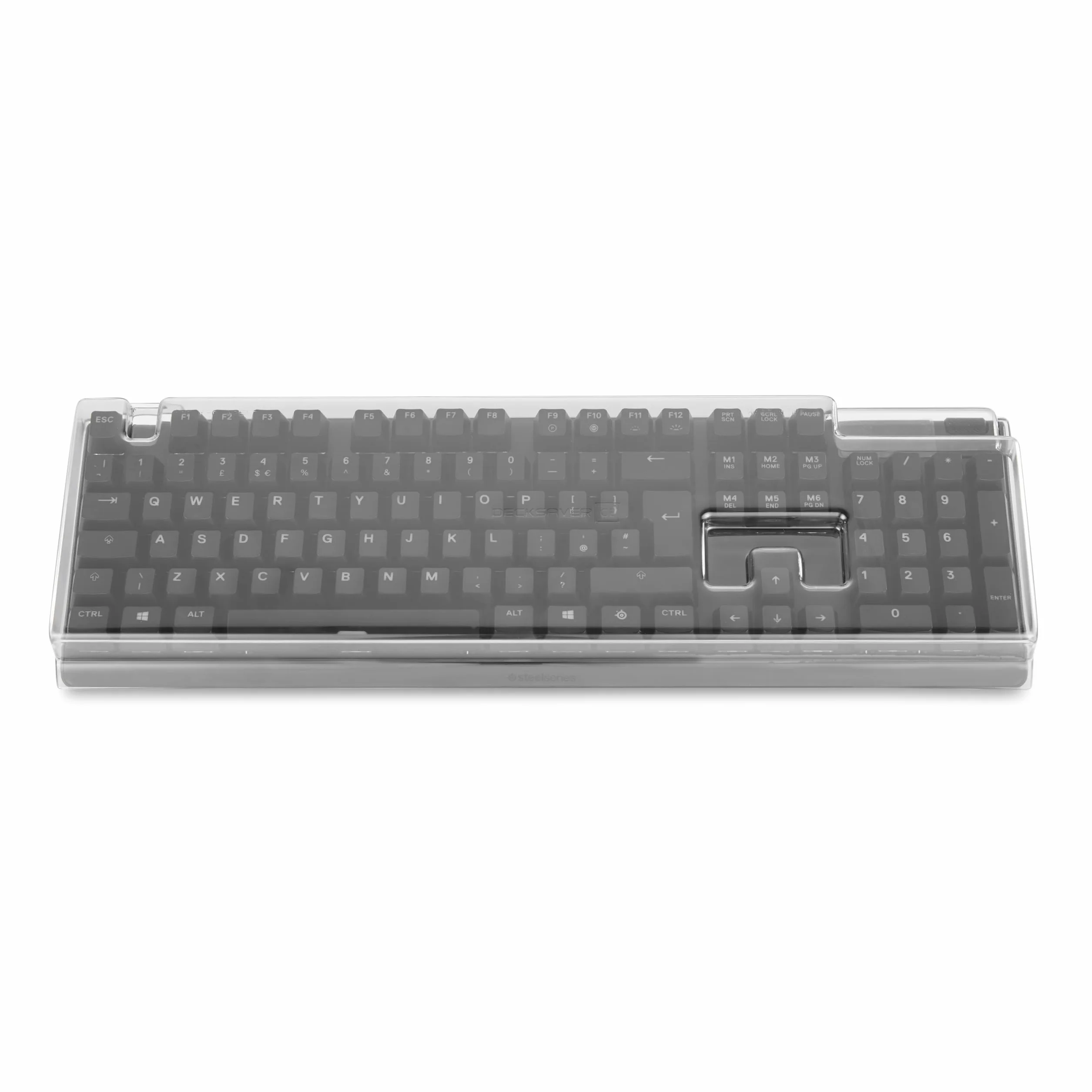 Decksaver Pokrowiec na klawiaturę serii SteelSeries Apex 7 i Apex Pro - Etui ochronne Smoke/Transparent Made in UK