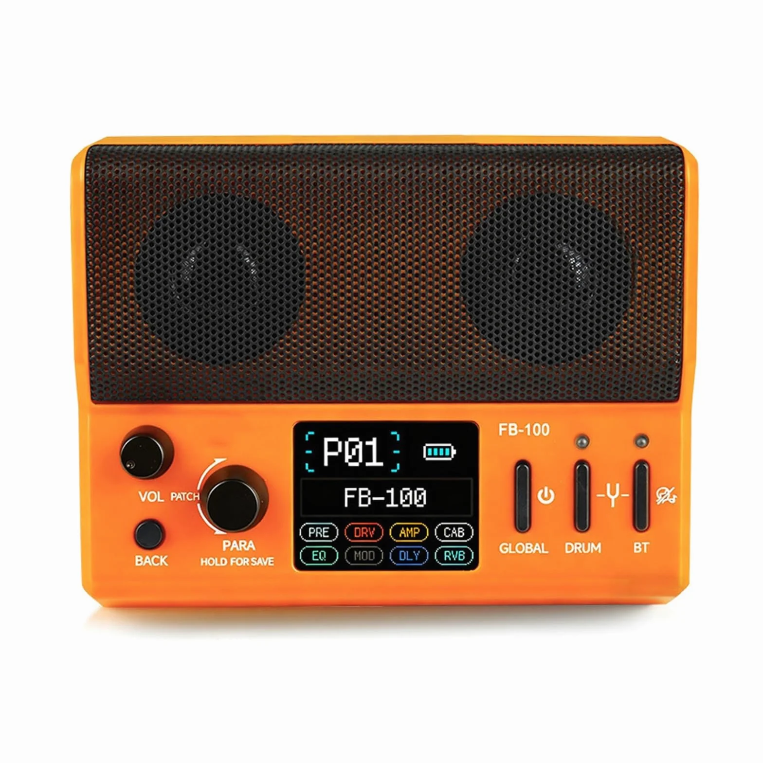 Efekty Gitarowe Wzmacniacz Do Gitary Elektrycznej Procesor Multiefektów Przenośny Głośnik Do Występów Na Świeżym Powietrzu(Orange)