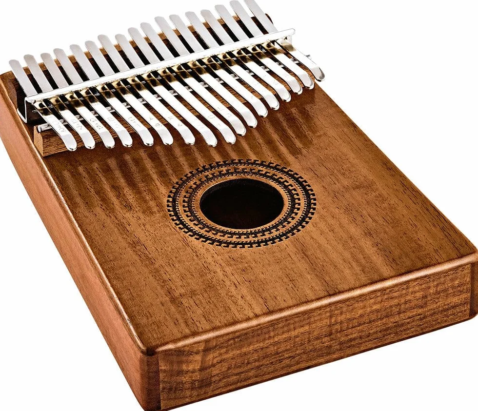 Kalimba Sonic Energy z Otworem Rezonansowym – 17 Dźwięków w Tonacji C-dur – do Medytacji, Sekcji Perkusyjnej i Jogi – Akacja – z Akcesoriami (KL1707H)