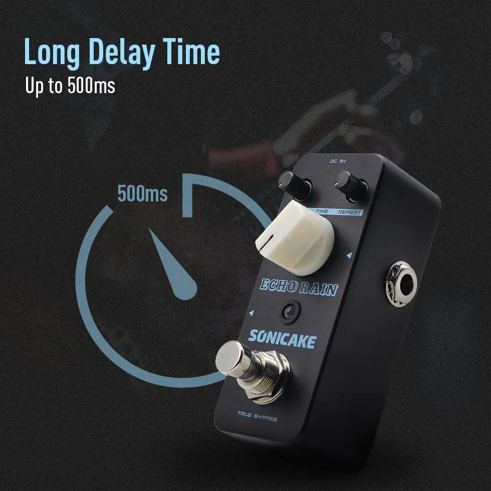 SONICAKE Delay efektów gitarowych Analogowy - Styl hybrydowy Cyfrowy Echo Rain