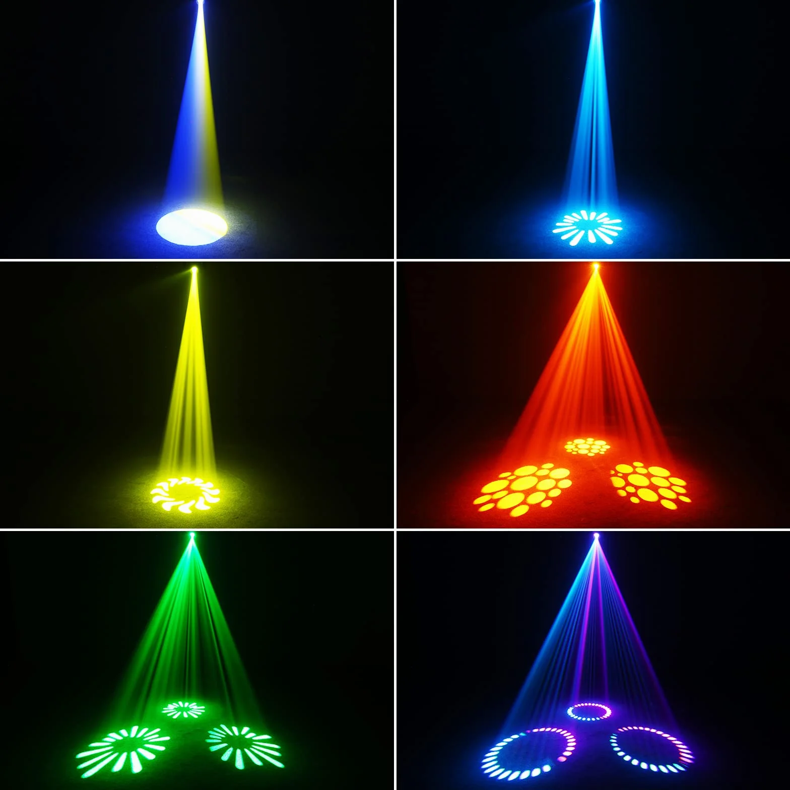 UKing 100 W Moving Heads reflektor LED DMX 512 RGBW efekt świetlny z efektem pryzmatycznym, 8 kolorów i 8 gobo, idealny dla DJ, dyskoteki, na imprezę, oświetlenie sceniczne