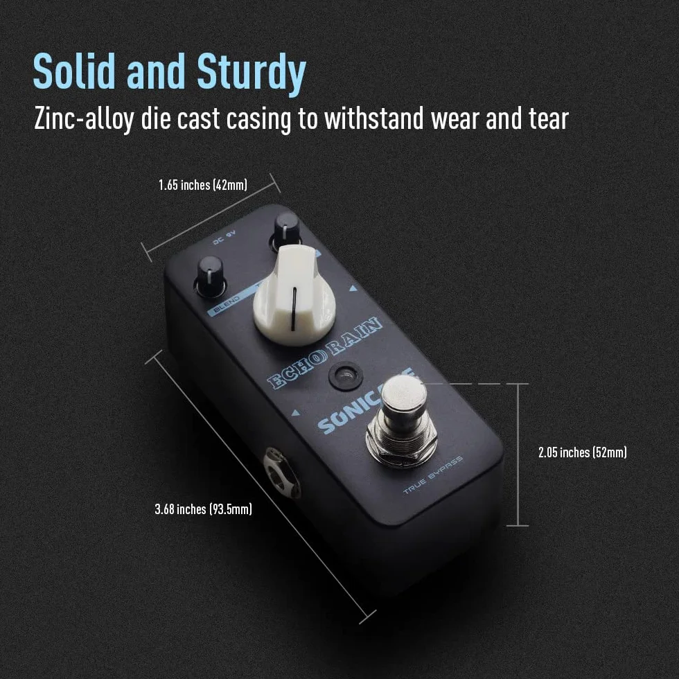 SONICAKE Delay efektów gitarowych Analogowy - Styl hybrydowy Cyfrowy Echo Rain