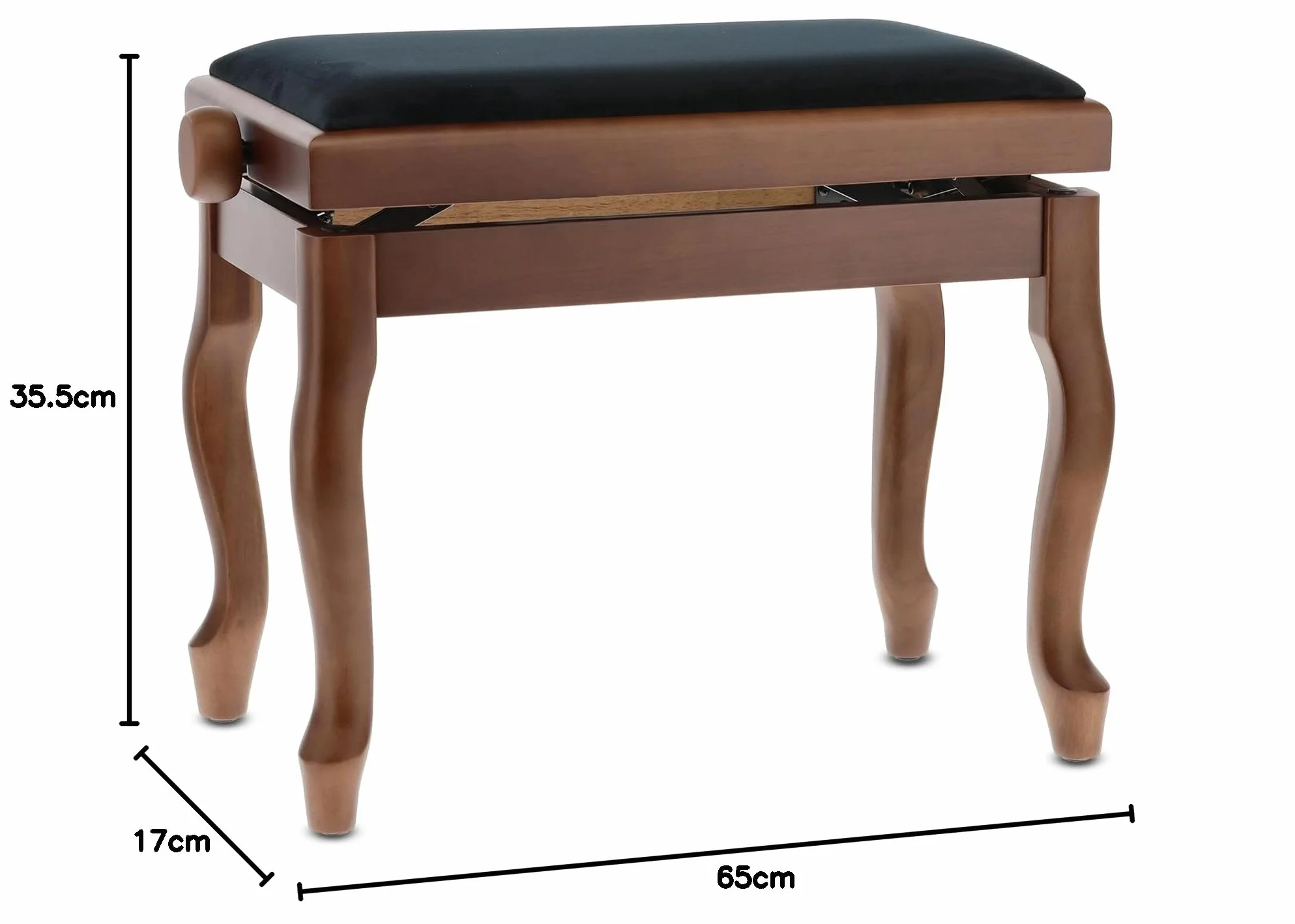GEWA ławka fortepianowa Deluxe Classic, orzech mat