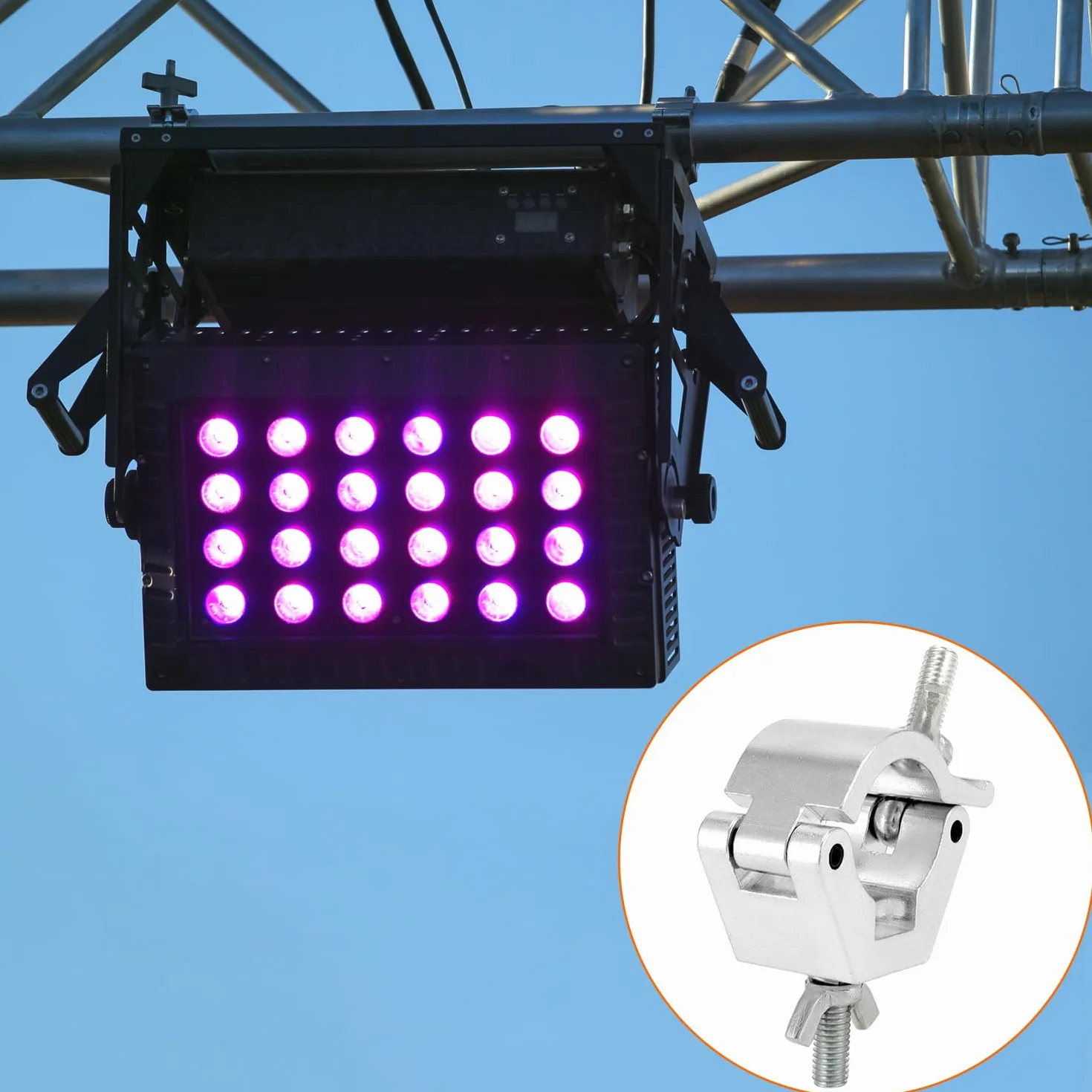 QWORK zaciski poprzeczne 30-36 mm udźwig 100 kg ze stopu aluminium