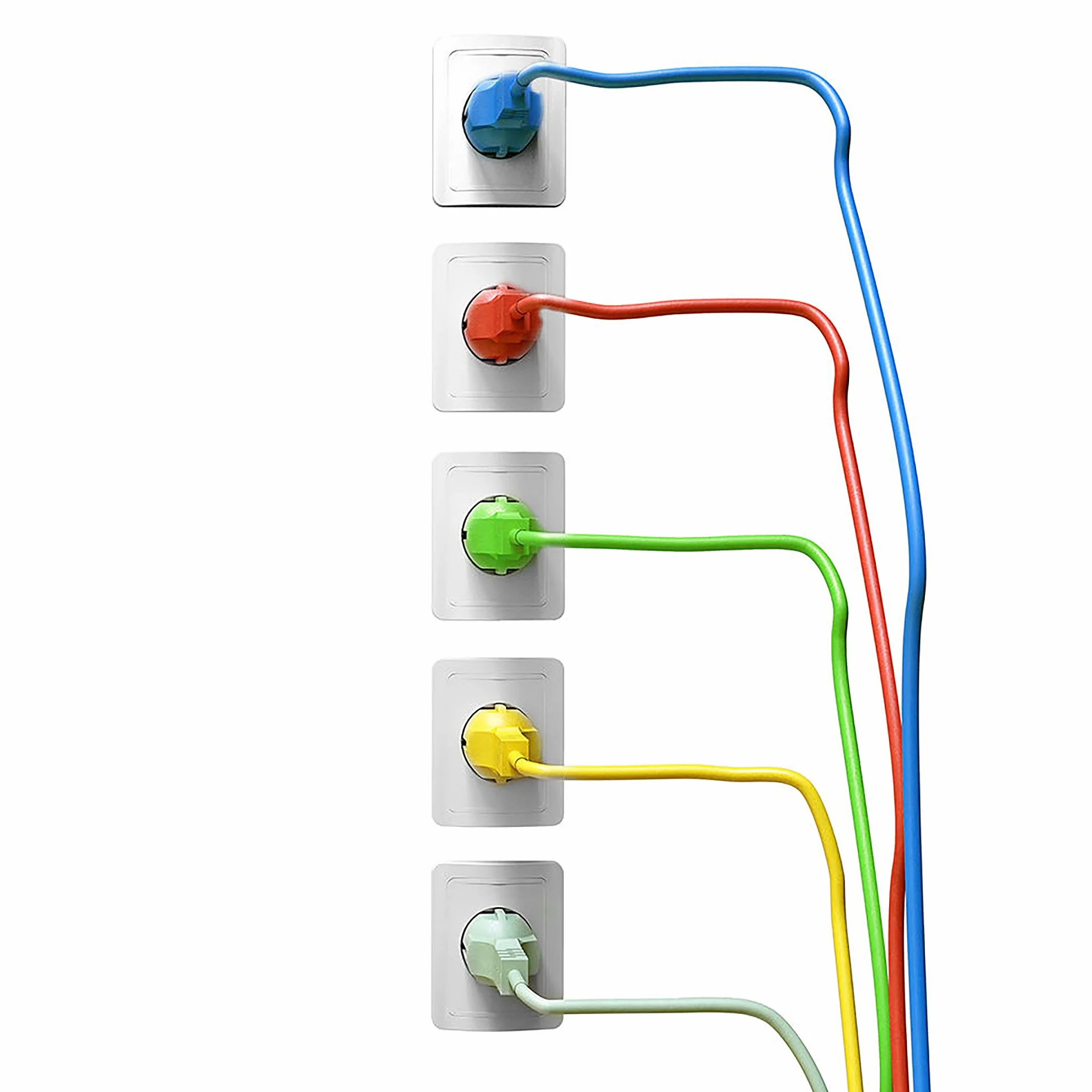 ACT Kabel do urządzeń zimnych, 1,2 m, kabel C19, kabel zasilający, CEE 7/7 na C19 – kątowy styk ochronny – AK5414 biały