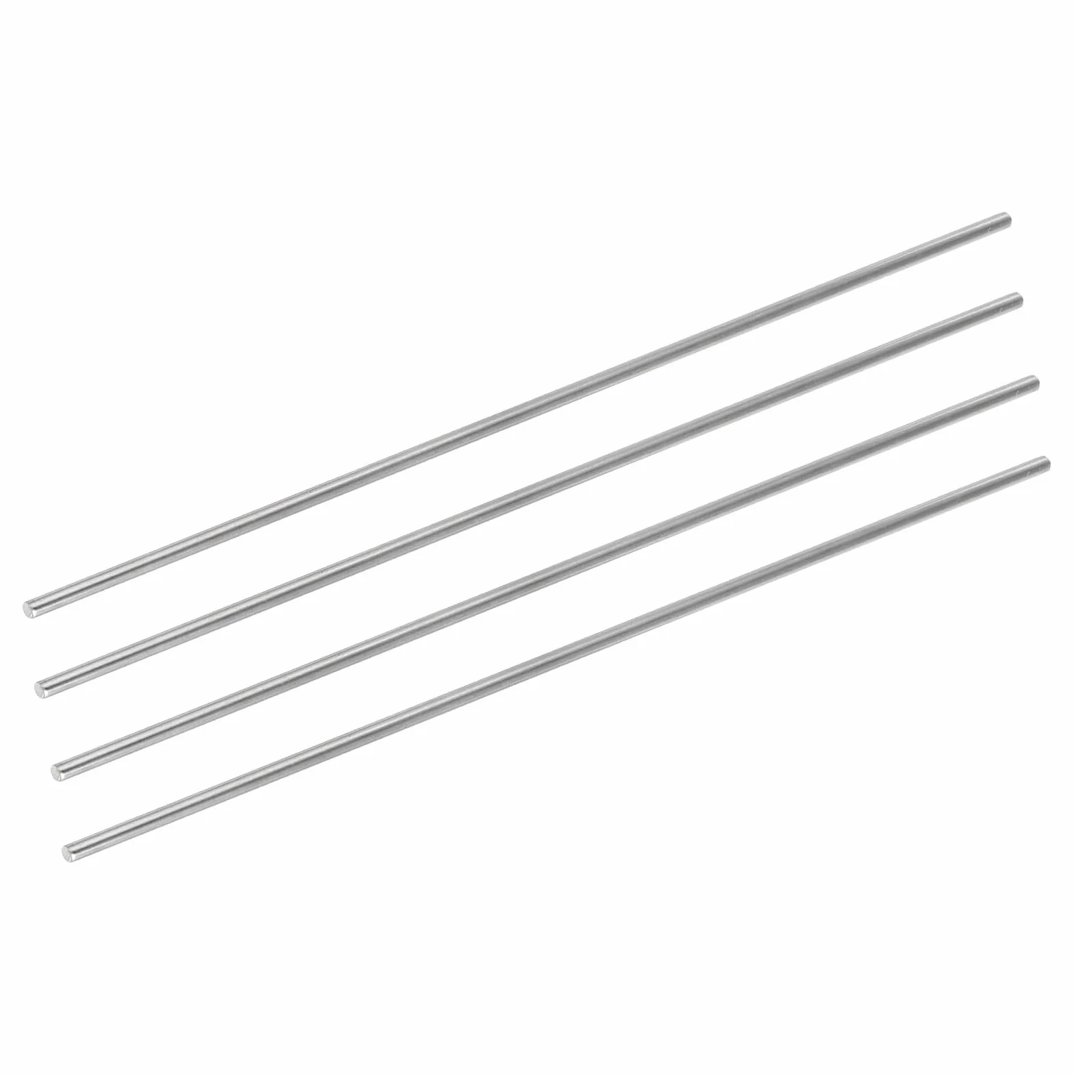 sourcing map Okrągłe pręty ze stali nierdzewnej 304, 3 mm x 250 mm, stabilne drążki dla majsterkowiczów, modeli samochodów, helikopterów, samolotów, zestaw 4 szt
