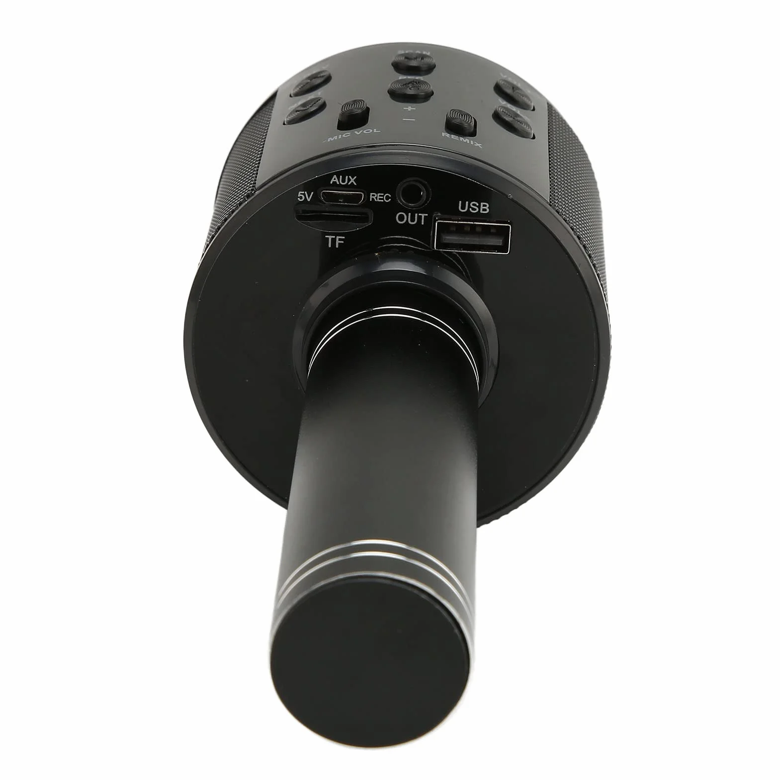 Bezprzewodowy Mikrofon do Karaoke Bluetooth, Przenośny Ręczny Głośnik z Mikrofonem 4 w 1, Stereofoniczna Maszyna do Karaoke dla Dzieci i Dorosłych, Prezenty Urodzinowe i świąteczne (Czarny)