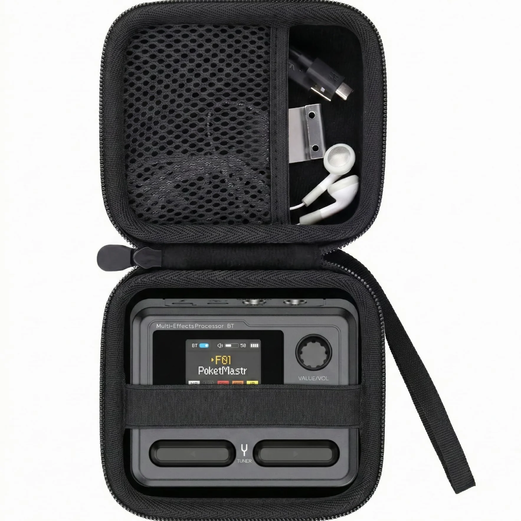 Khanka do SONICAKE Multiefekt gitarowy Twardy futerał do przenoszenia, pokrowiec ochronny, kompatybilny z Sonicake Pocket Master Efekty gitarowe, tylko etui