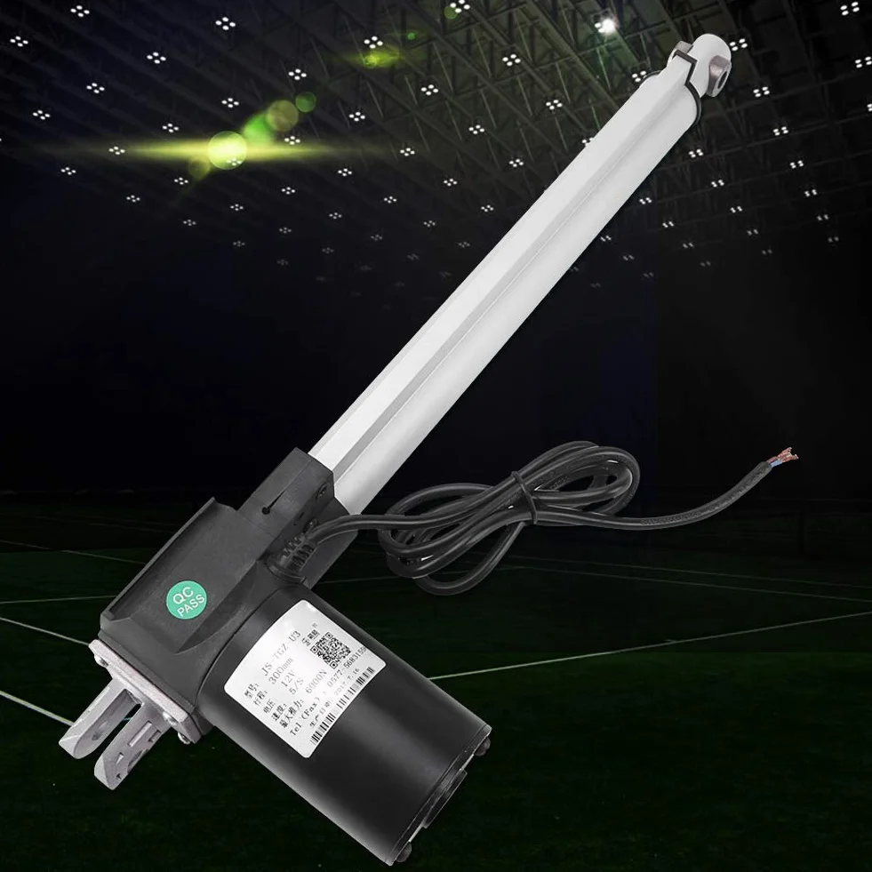 Siłownik Liniowy DC 12V, 300mm, 4000N, Elektryczny Mechanizm Otwierania Drzwi z Uchwytem Montażowym do Samochodów, RV, Statków, TV, Stołów Podnośnych