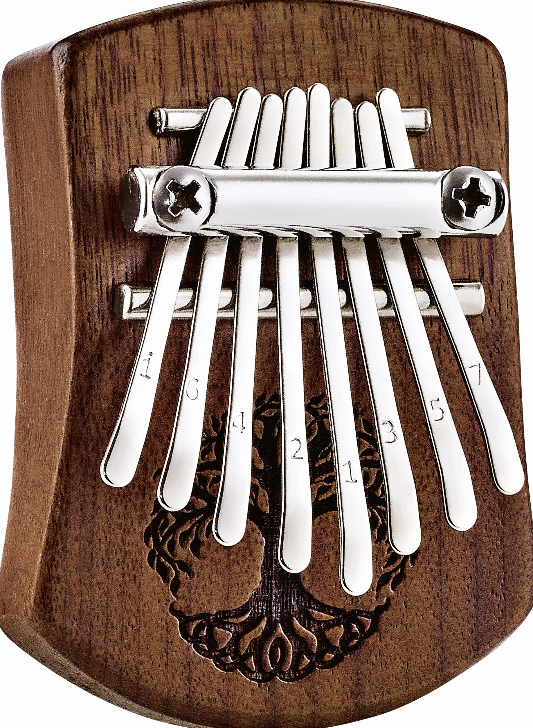 Kalimba Sonic Energy Lite Drewno 8 Dźwięków Tonacja C-dur Czarny Orzech Włoski Drzeworyt Tree of Life