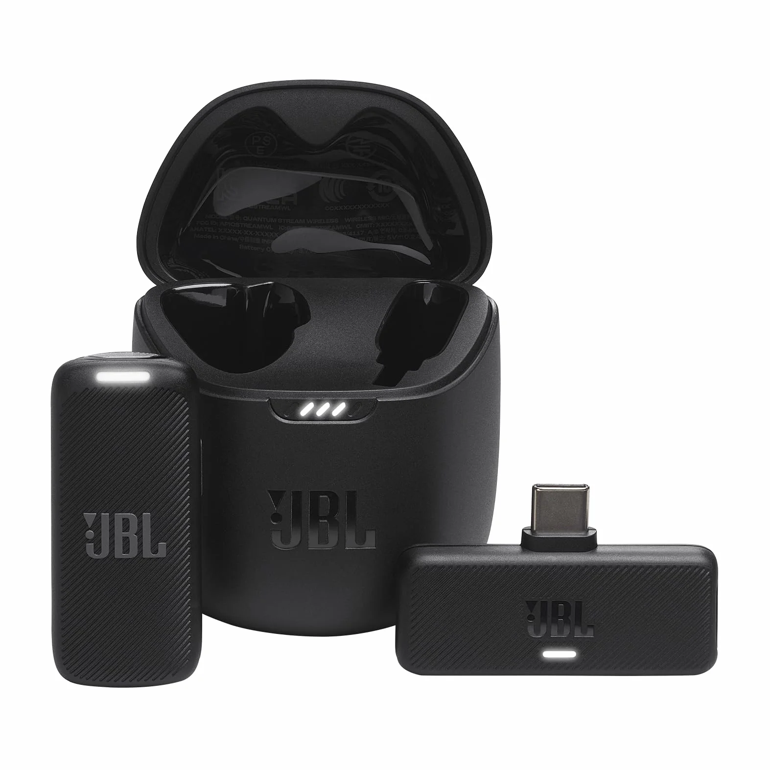 JBL Quantum Stream Wireless, Przenośny Bezprzewodowy Mikrofon, Kompatybilny z Urządzeniami z Androidem, USB-C, Czas Nagrywania do 24 godzin, Czarny