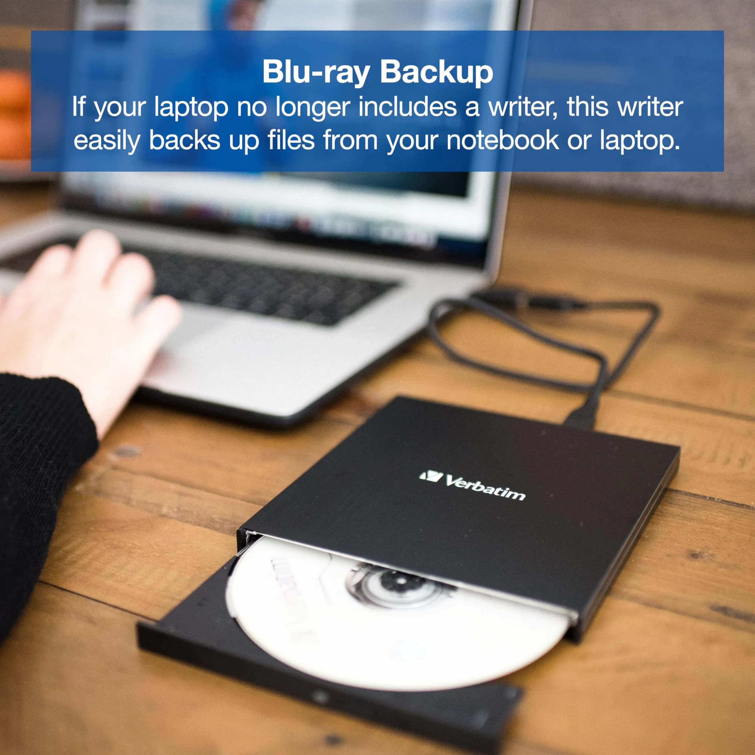 Verbatim 43890 zewnętrzny smukły przenośny USB 3.0 nagrywarka Blu-ray