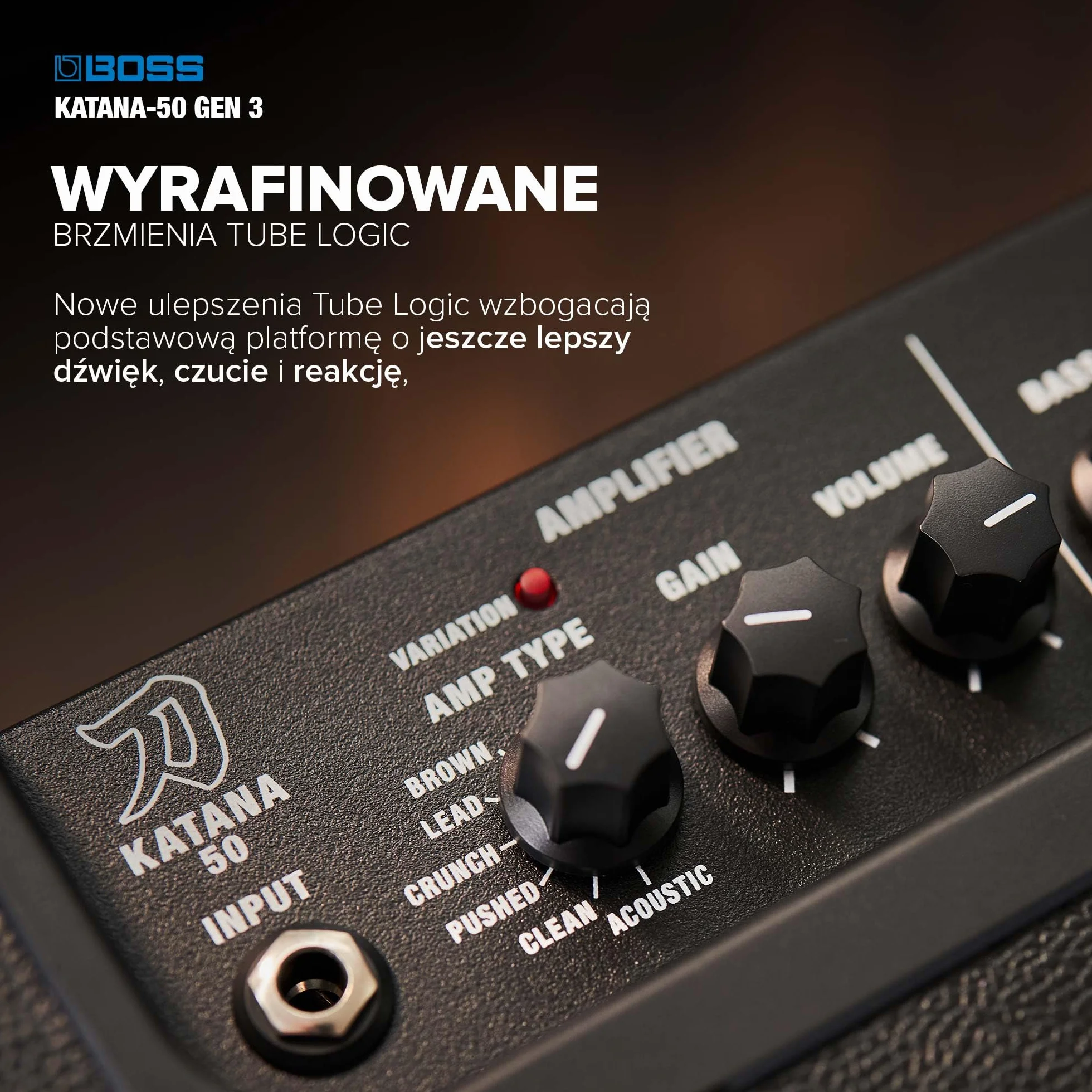 BOSS Katana-50 Gen 3 Wzmacniacz Gitarowy 50-Watowy 12-calowy Głośnik Tube Logic Efekty