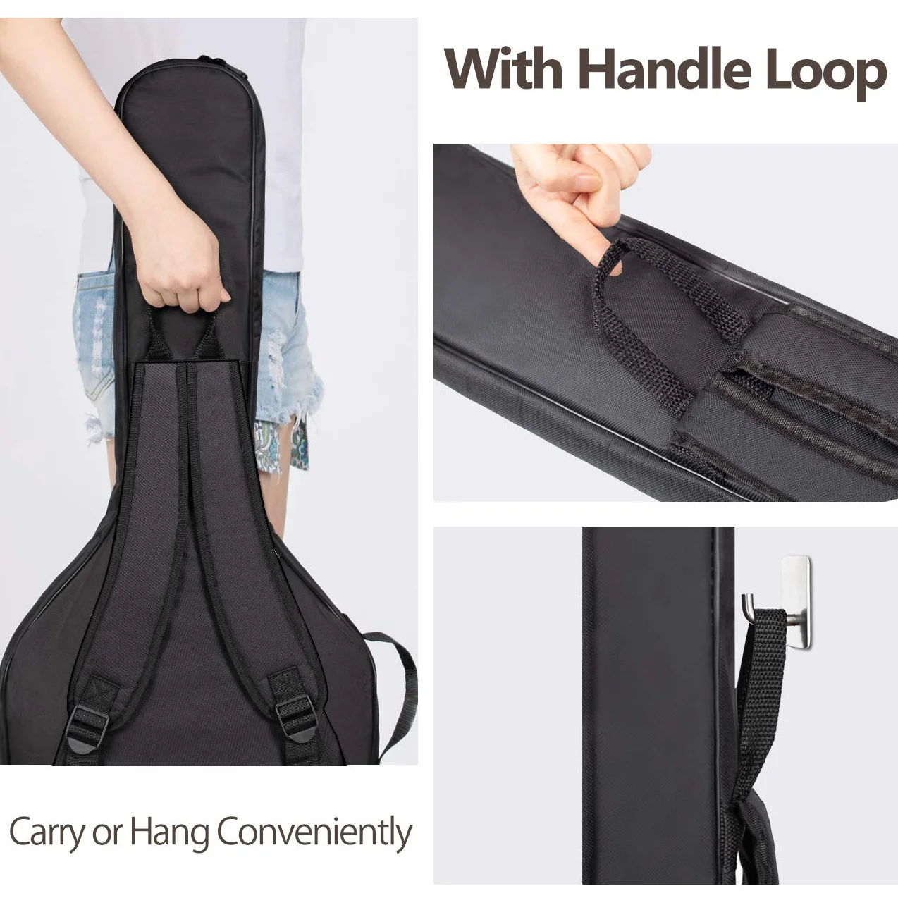 Cahaya Gig Bag Torba na Gitarę, Czarny, 100 cm x 30 cm x 6 cm