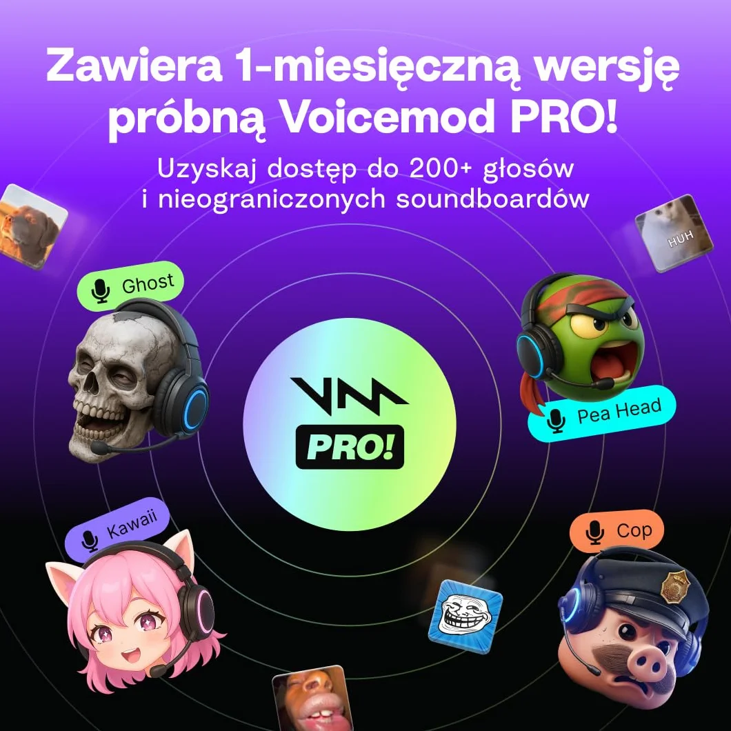 Voicemod Key VMKey Zmieniacz Głosu Soundboard dla Konsol Gamingowych PS5 PS4 XBOX SWITCH2