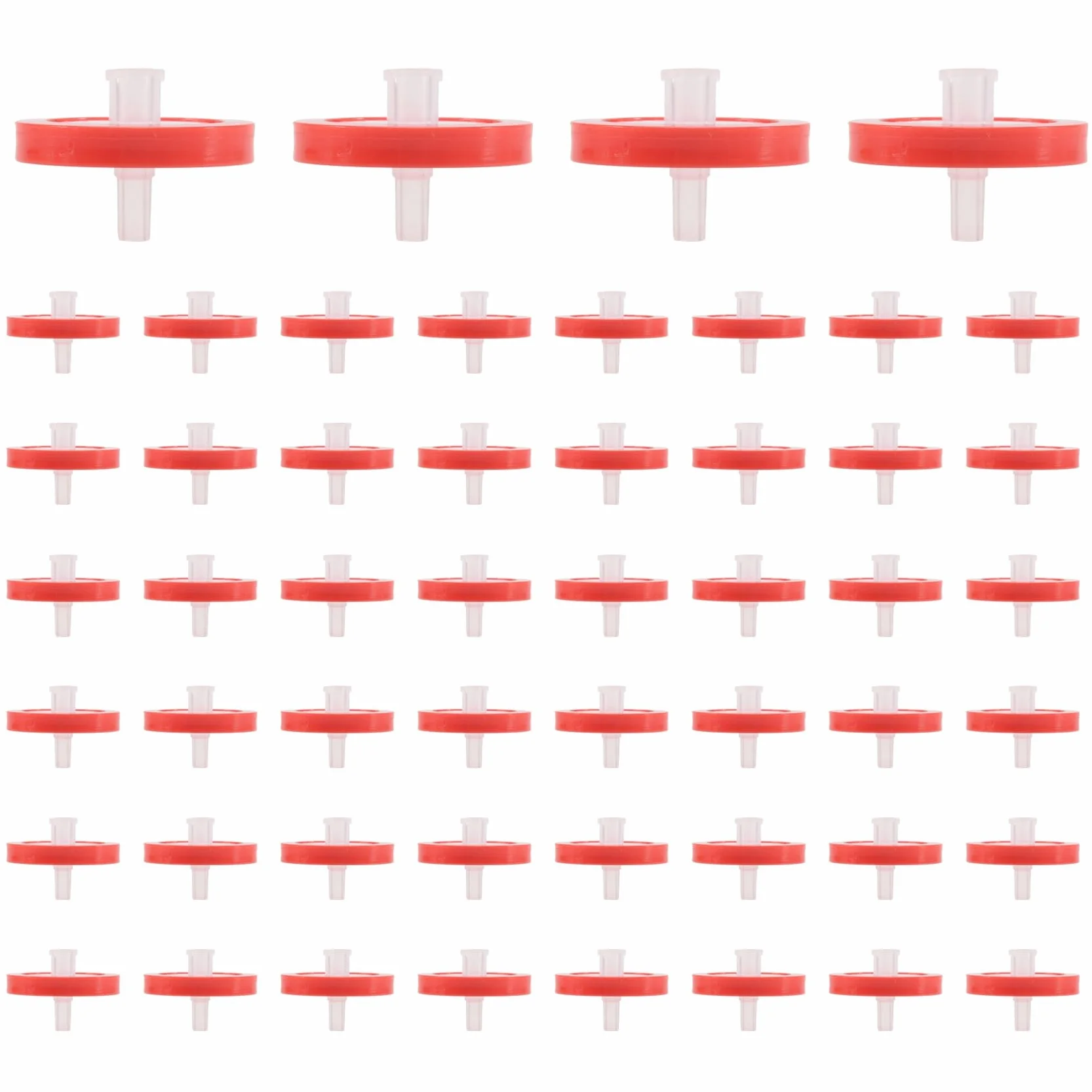 100 sztuk strzykawka z filtrem PTFE, strzykawka laboratoryjna filtr 25 mm średnica membrany, rozmiar porów 0,22μM, HPLC