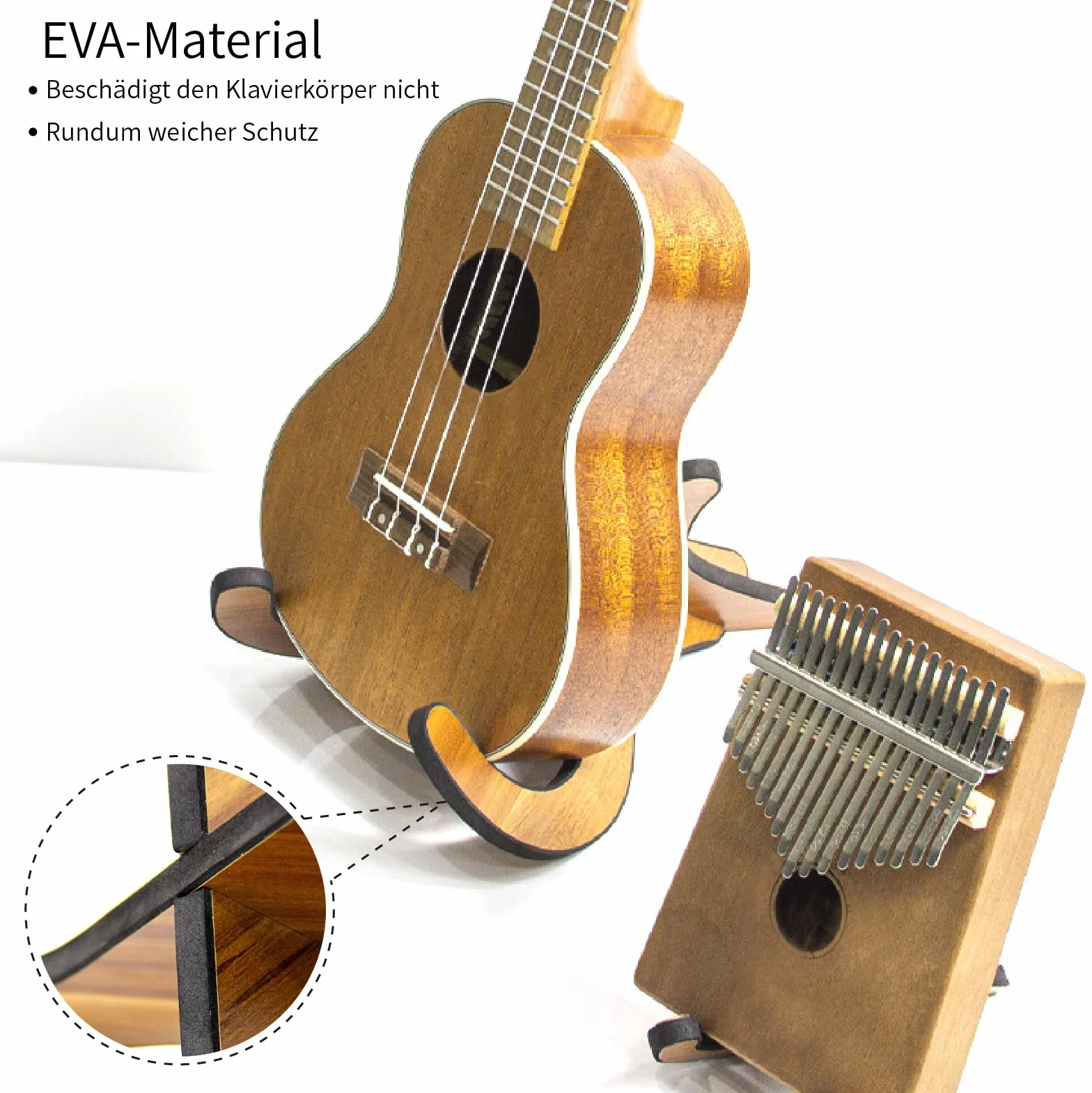 ACONDE Stojak na gitarę, drewniany stojak na ukulele, stojak na ukulele, do mandoliny, skrzypiec i mniejszych urządzeń (nie nadaje się do gitary)