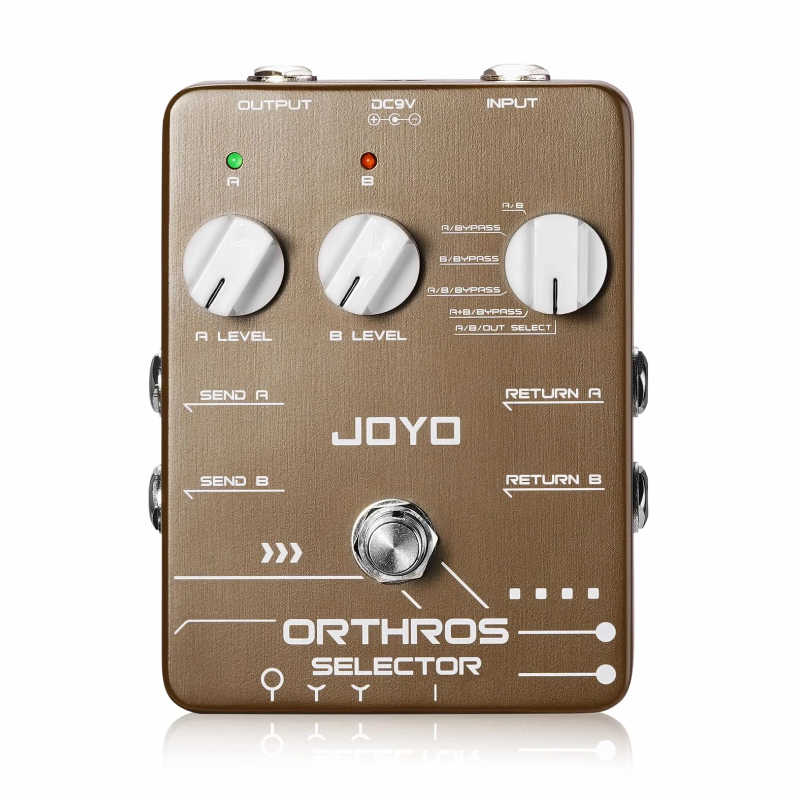JOYO Line Selector pedały gitarowe, 6 przełączników trybów z AB, 2 pętle efektów, niezależny kanał sterowania do gitary elektrycznej, basu (ORTHROS SELECTOR JF-24)