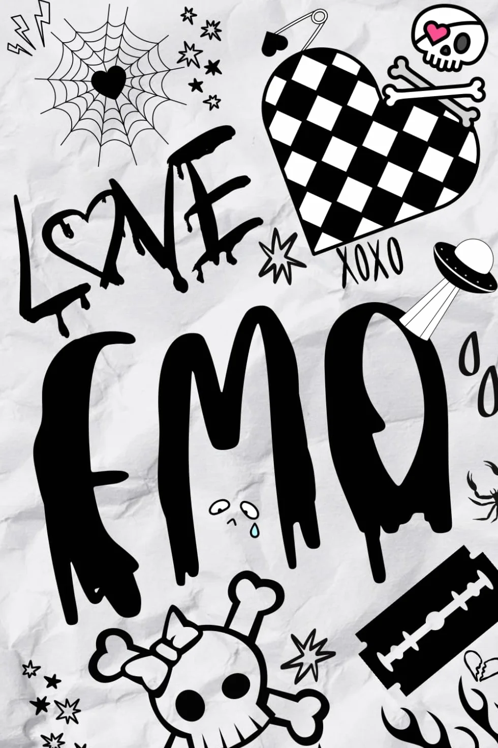 Emo Love: MetalHead Notebook: Romantic and Edgy Journal for Writing, Drawing, and Creative Expression – Perfect Gift for Emo or Rock Fans, Couples, and Artists – 120 Lined Pages, 6x9 Inches