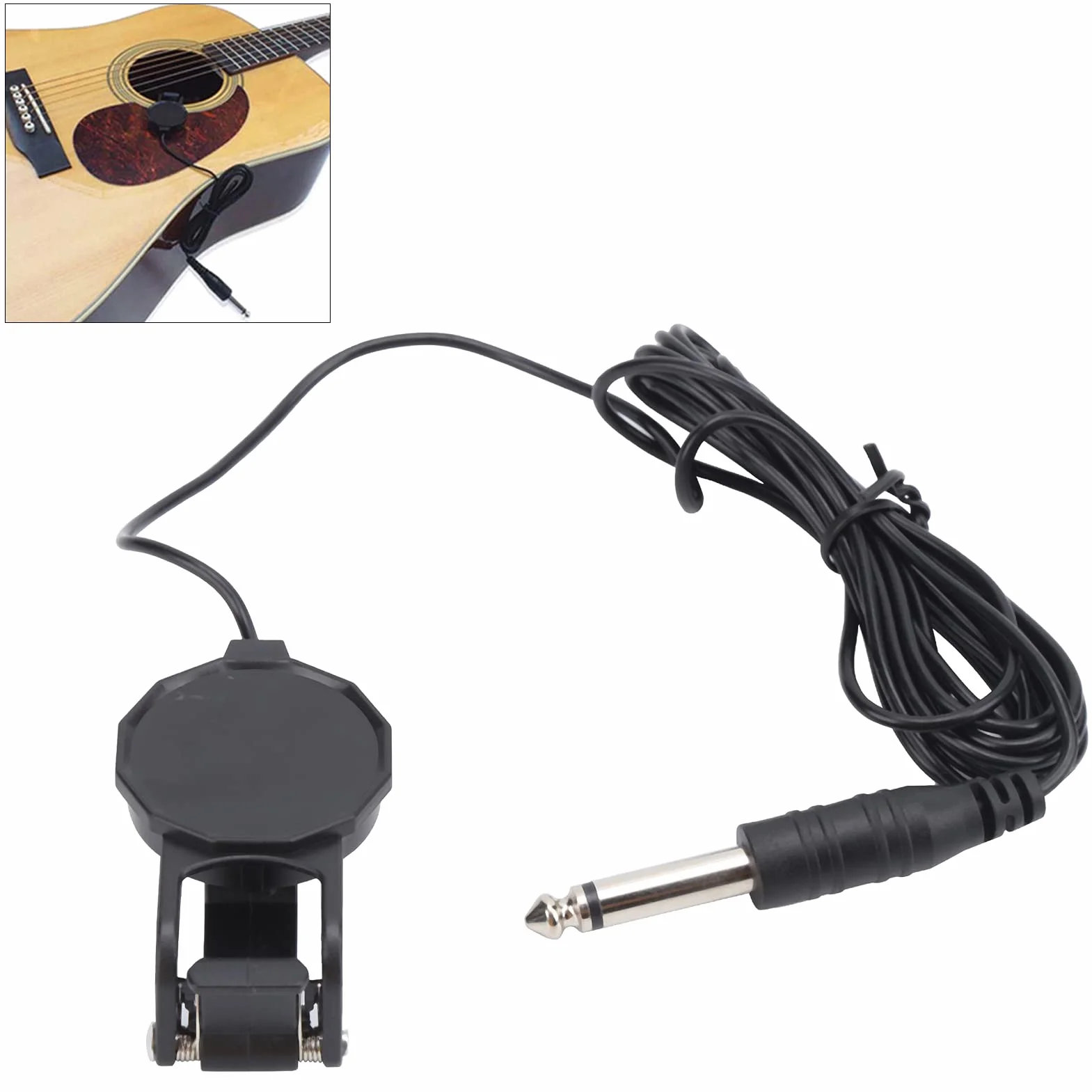 ClipOn Pickup Mikrofon Gitarowy Piezo Akustyczny Skrzypce Ukulele Akcesoria Występy na Scenie Lekki Przenośny