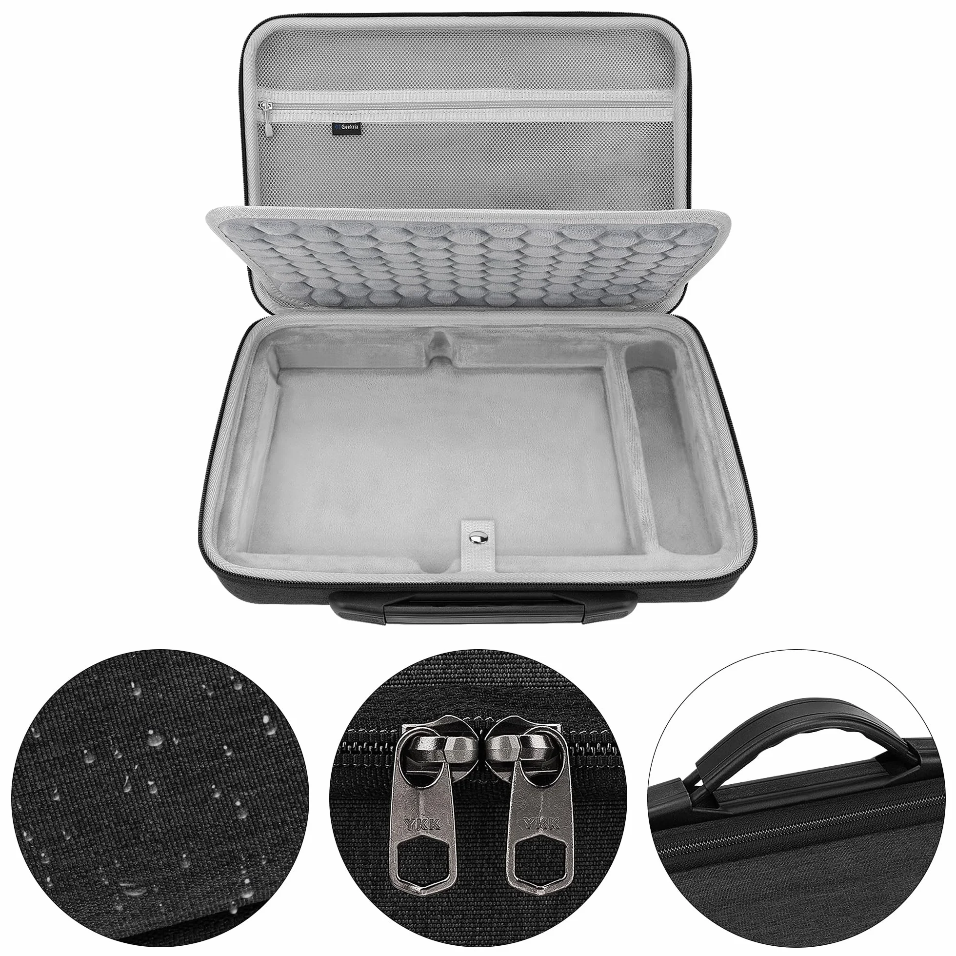 Geekria Hard Shell Travel Carry Case, Torba na Bęben Kompatybilna z Teenage Engineering EP-133 K.O. II, EP-1320 Medieval Sampler (ciemnoszary)