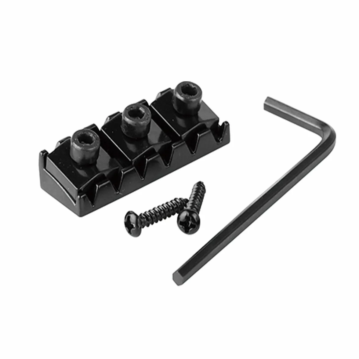 Musiclily 42mm Siodełko z Blokada Strun Locking Nut do Mostków Gitary Typ Floyd Rose, Czarny