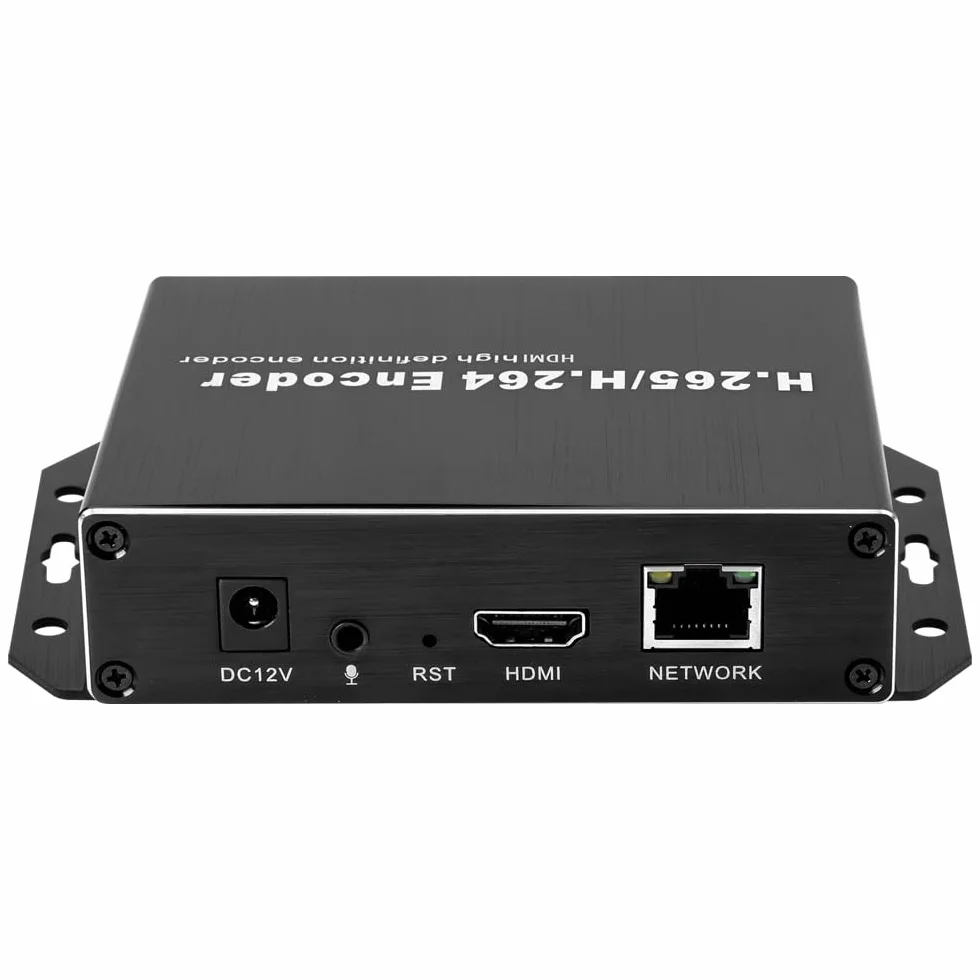 EXVIST H.265 1080P PoE HDMI koder wideo z gniazdem na kartę SD maks. 128G DDNS HTTP RTMP RTSP SRT TS UDP Compatible with ONV/HK do IPTV Live Streaming do YouTube, Facebook, Vimeo itp.