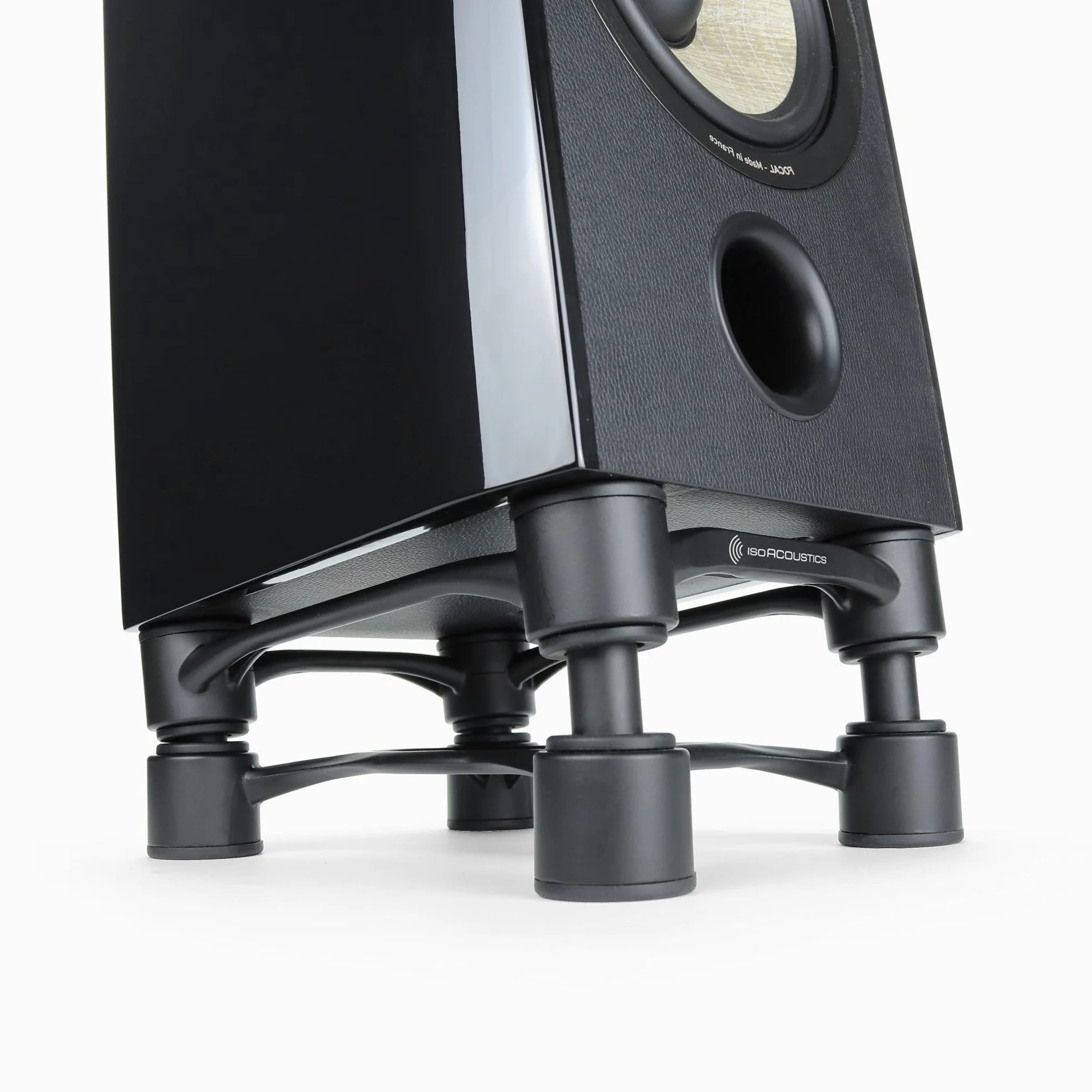 IsoAcoustics Aperta Aperta200 antywibracyjne uchwyty głośników z regulowanym nachyleniem (20 x 25,4 cm) czarne, zestaw 2 sztuk