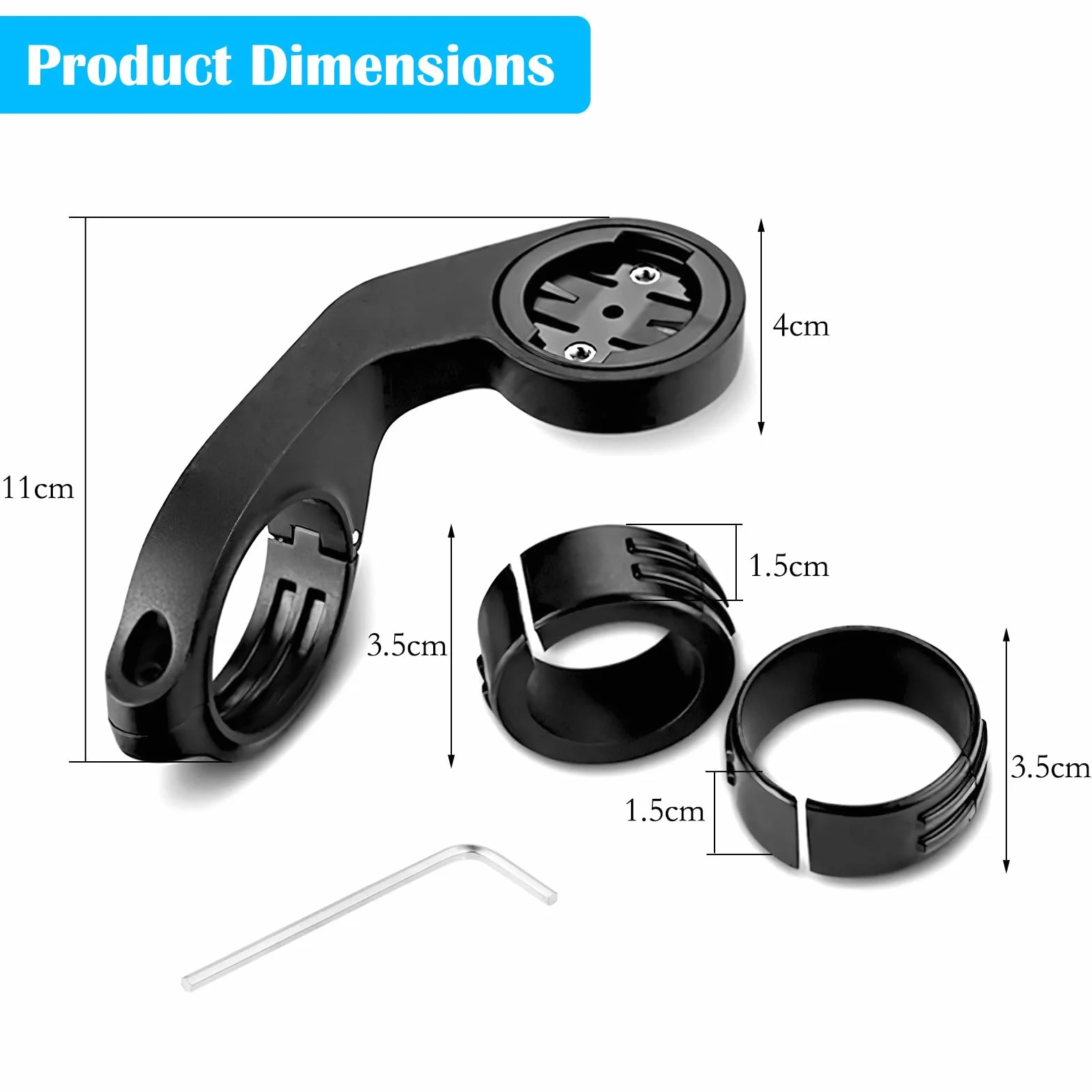 APOMOONS Uchwyt rowerowy do Garmin Edge 530 540 520 510 500 200 130 20 25 800 810 820 830 810 1000 1040 1030 Plus 910XT Bryton Wahoo, uchwyt rowerowy do Garmin Edge Explore 2