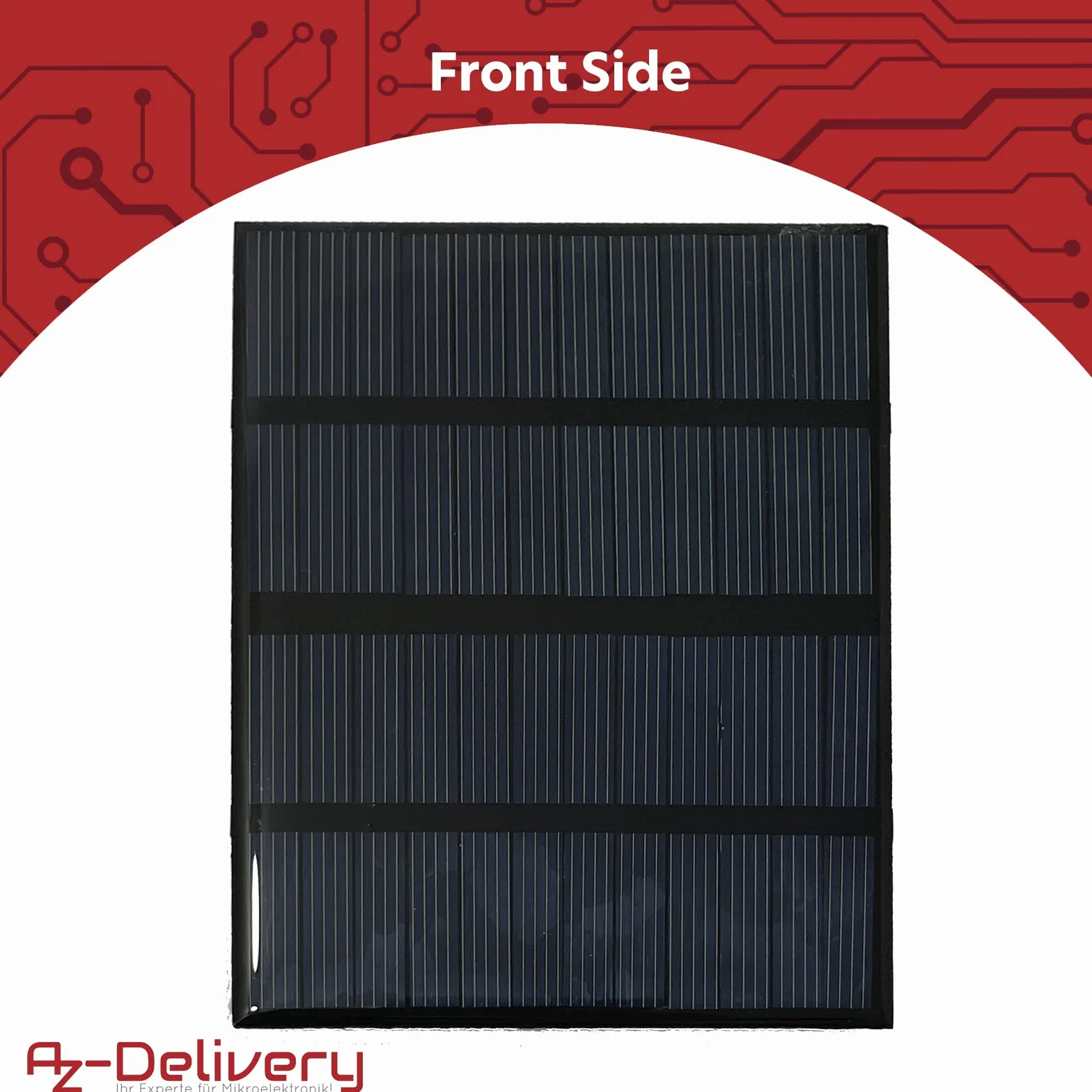 AZDelivery 5 x zestaw modułów, polikrzem, mini panel słoneczny 5 V, 1,5 W, mały panel słoneczny, przenośny system do ładowania baterii, telefonów komórkowych zamkniętych wodoodporną żywicą