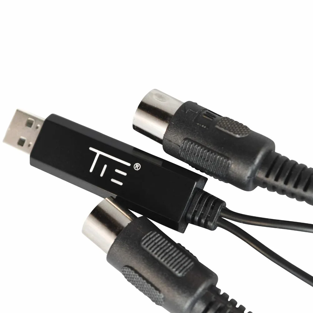 Tie Midi 1I1O Kabel Midi/Usb, Czarny, 2 metry