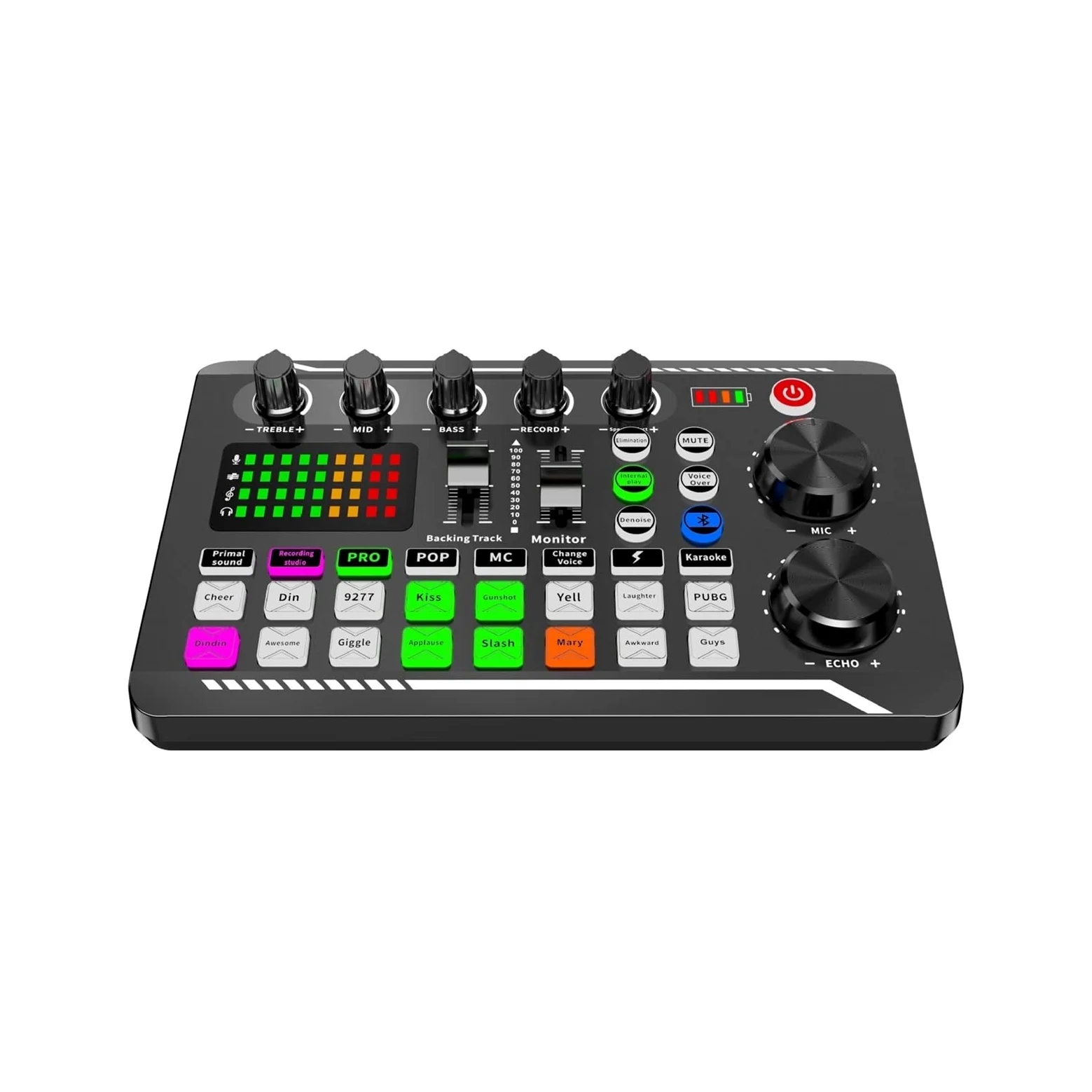 Mikser dźwięku, F998 Audio USB Zewnętrzna karta dźwiękowa mikrofon Personal Entertainment SEADST STREAM STREAM NA PC PC PONIG INFORMACJA Numer modelu komputerowego Łatwy w użyciu i sterowaniu (Color