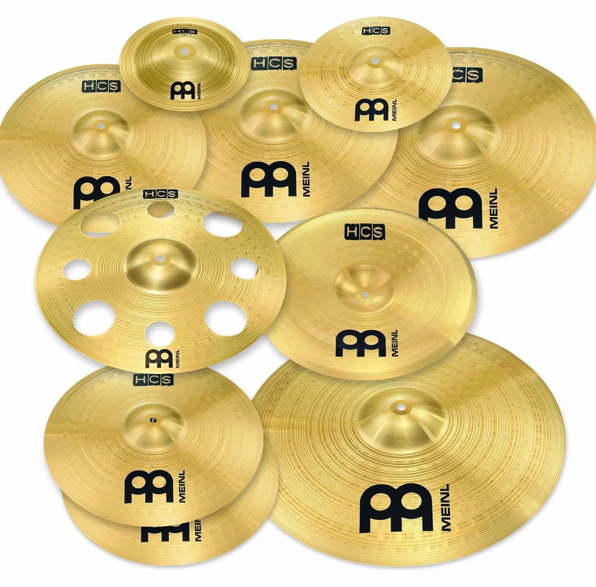 Meinl Cymbals HCS-SCS1 Ultimate Cymbal zestaw 9-częściowy + pałeczki perkusyjne keepdrum 3 pary